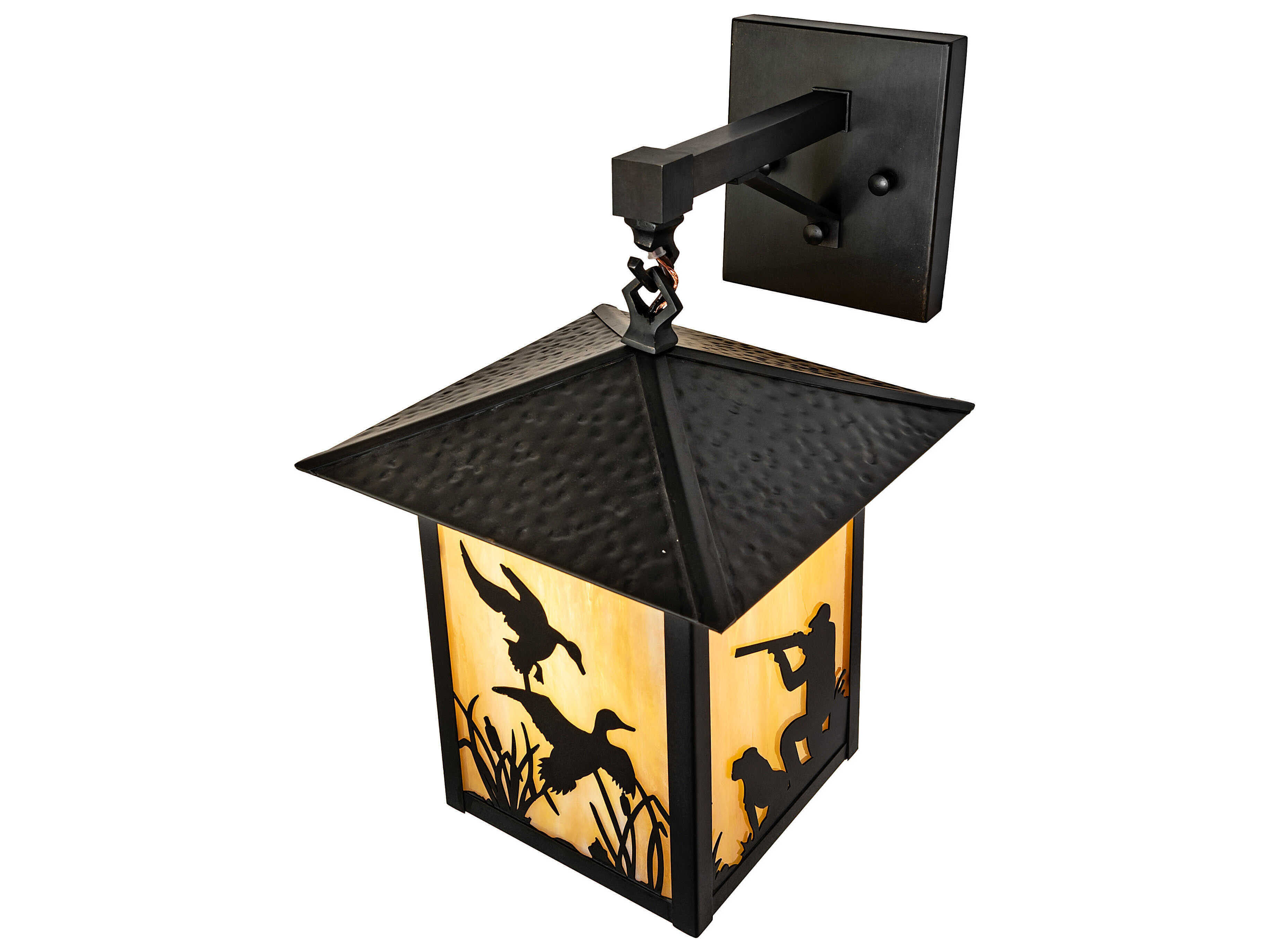 Meyda Duck Hunter 1-Light Black Patina Outdoor Wall Light