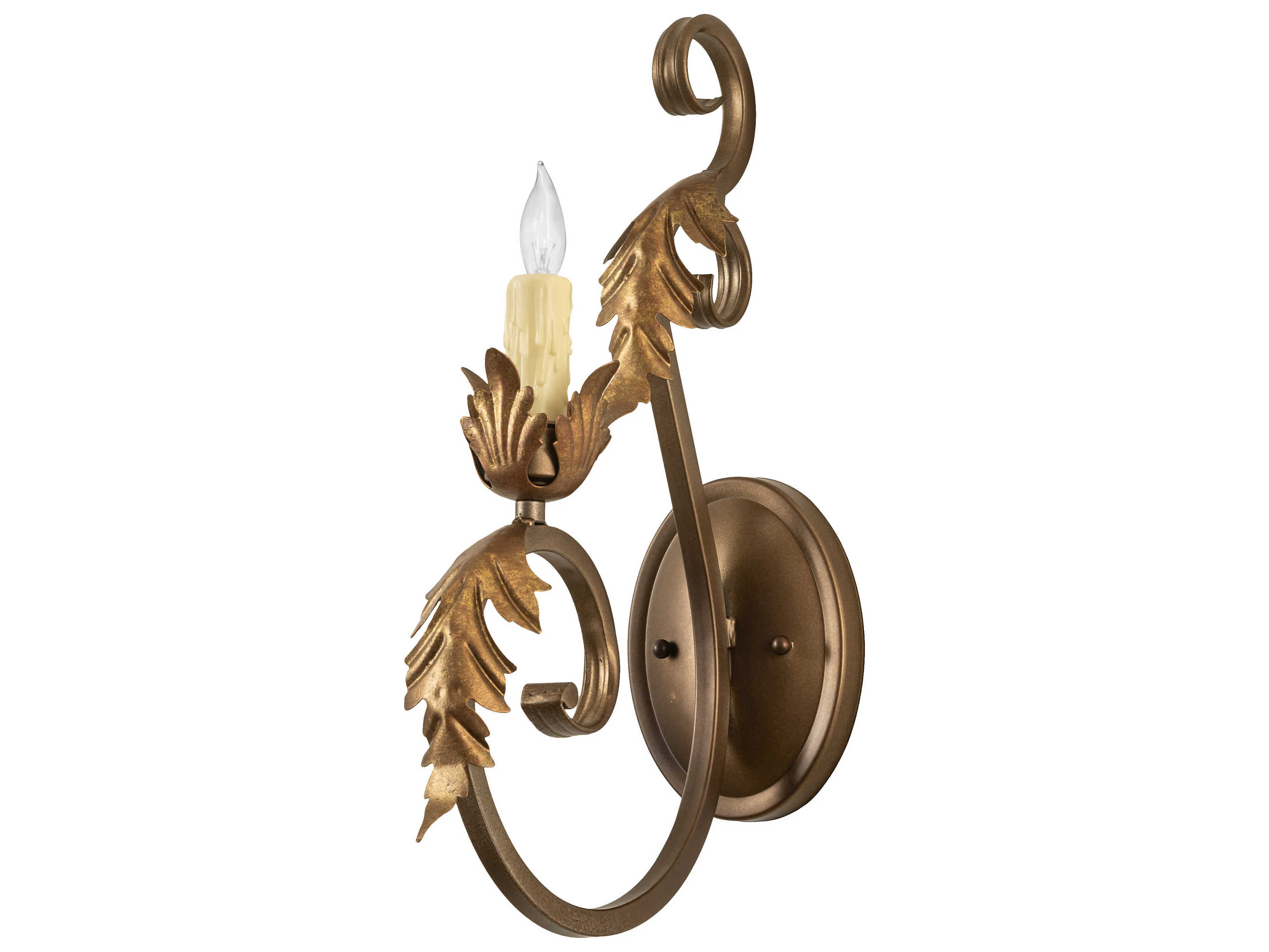 Meyda Josephine 1-Light Black Hills Gold Aztec Traditional Wall Sconce