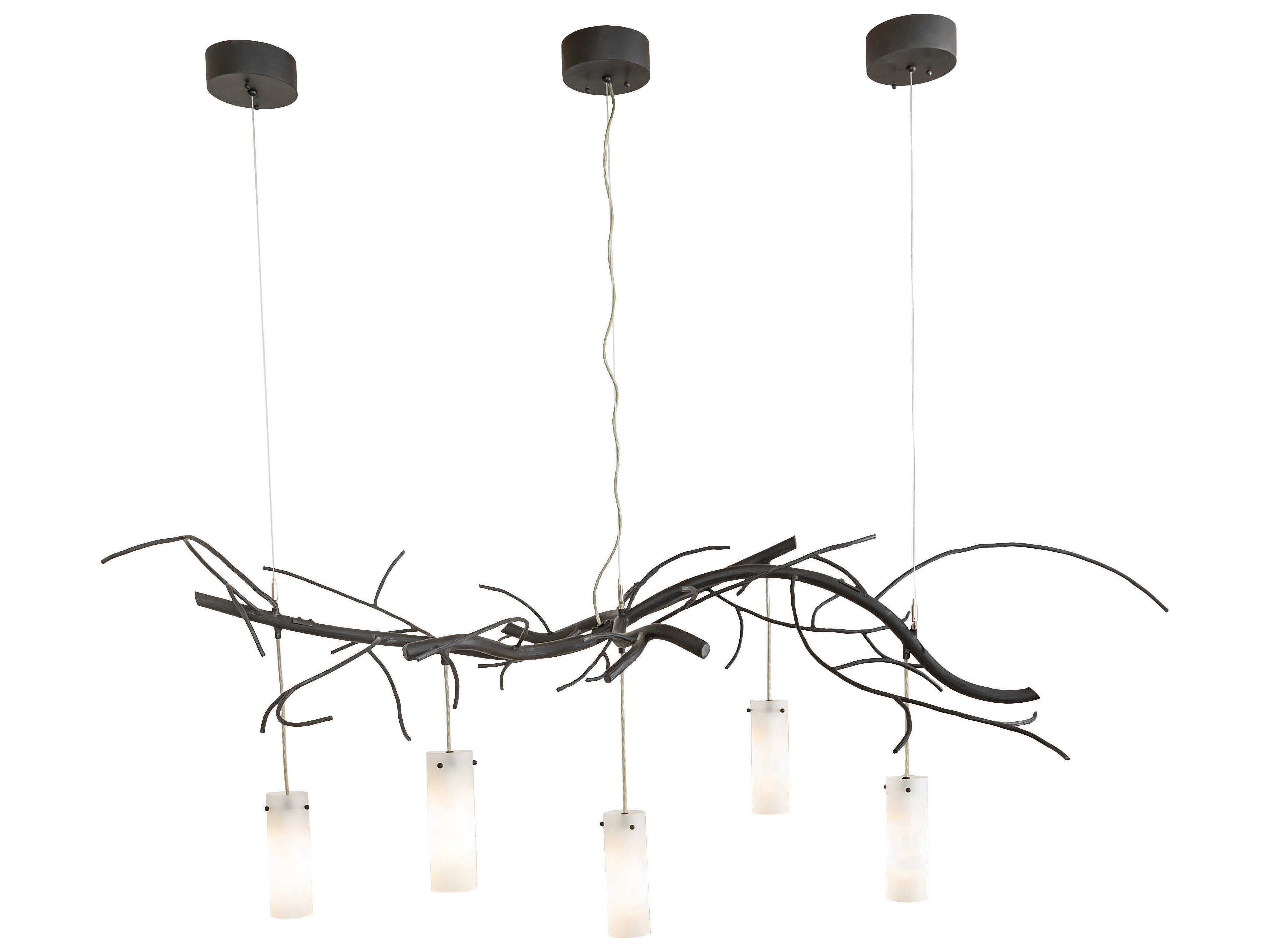 Meyda Winter Solstice 5-Light Costello Black Island Pendant