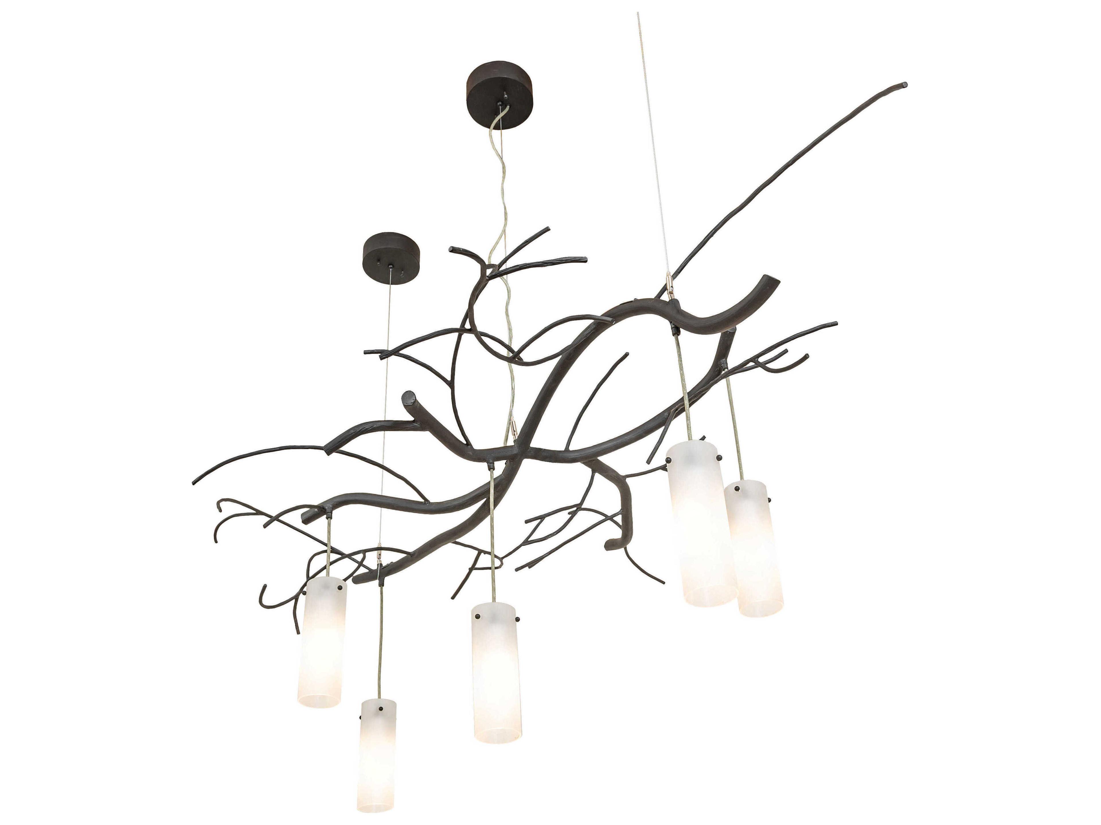 Meyda Winter Solstice 5-Light Costello Black Island Pendant