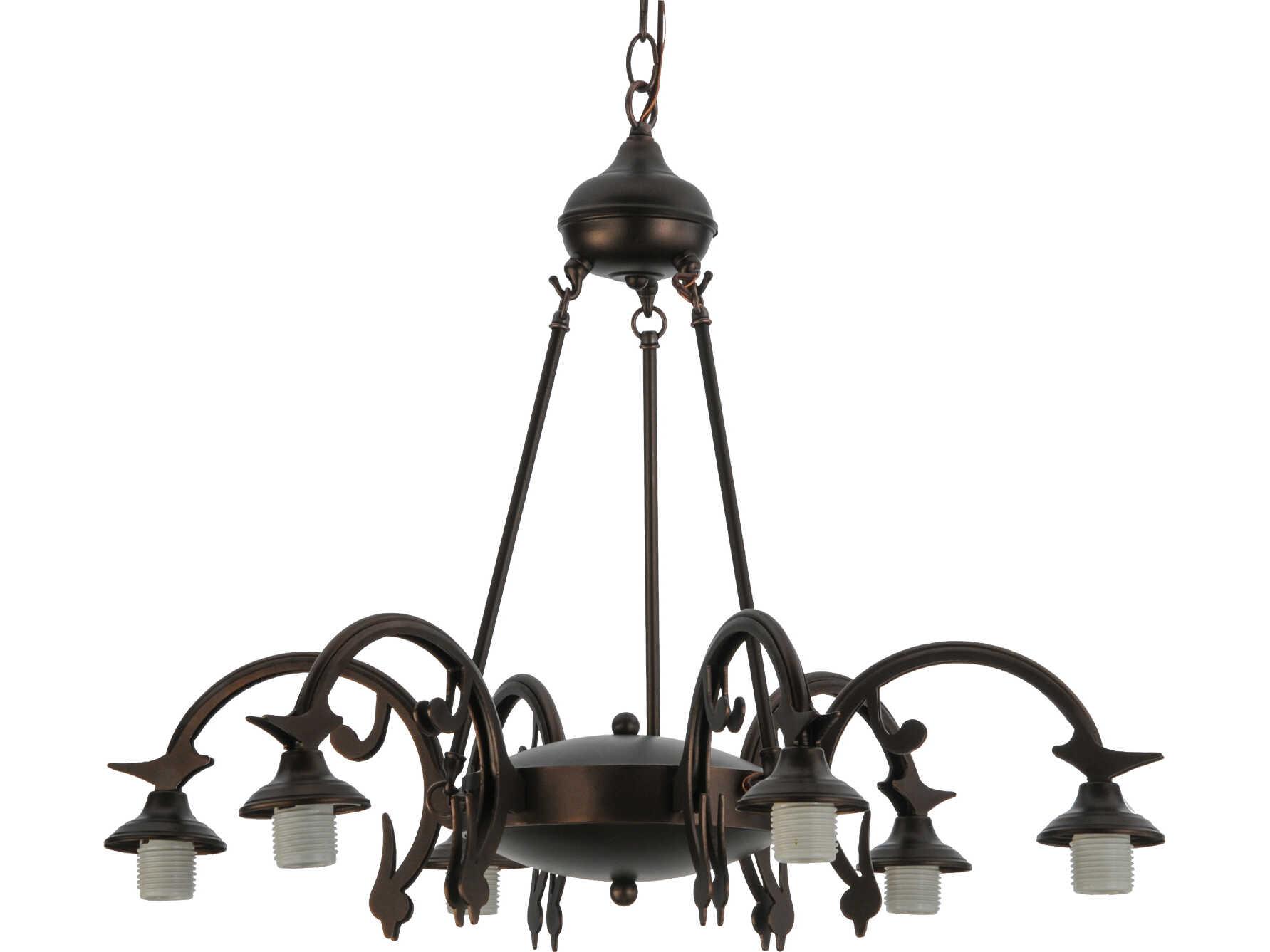 Meyda Tiffany Rosebush 6-Light Bronze Traditional Chandelier