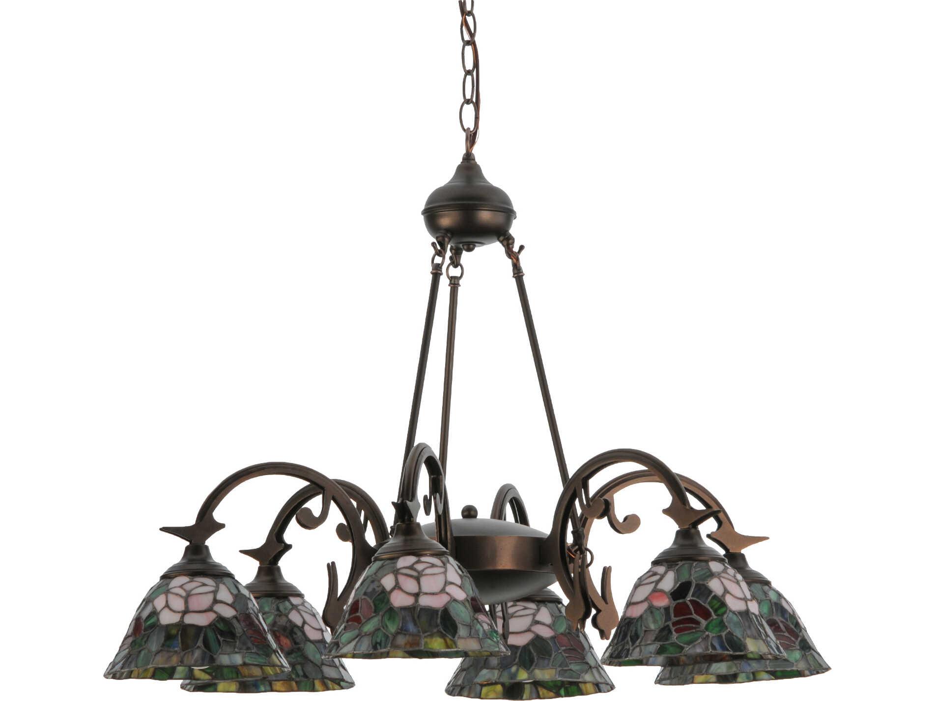 Meyda Tiffany Rosebush 6-Light Bronze Traditional Chandelier
