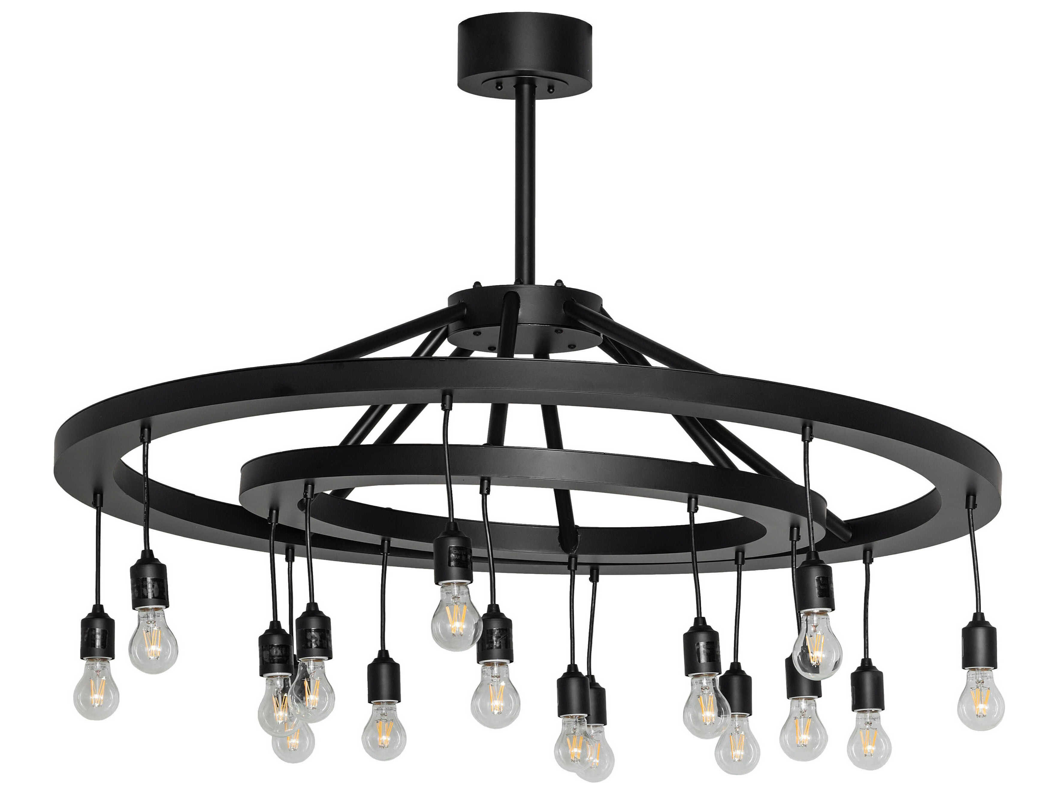 Meyda Donner 16-Light Solar Black Chandelier