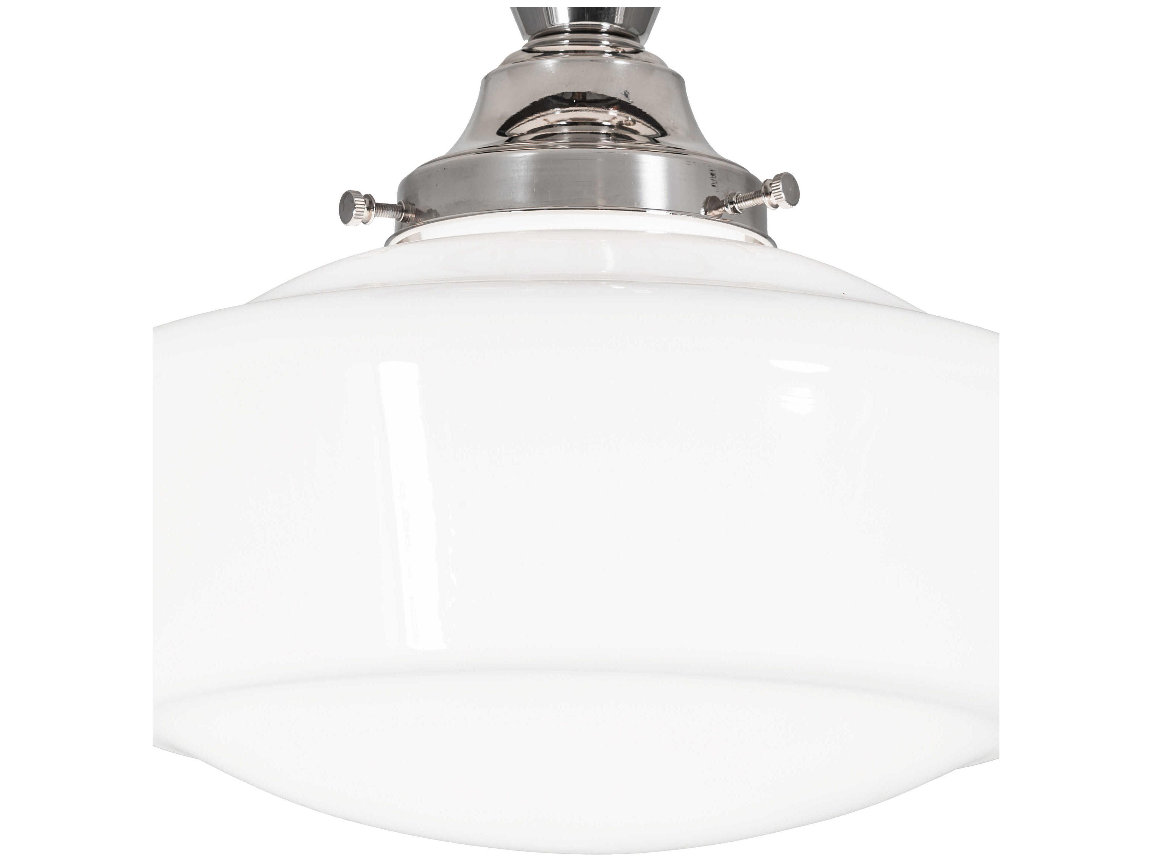 Meyda Revival 1-Light Polished Nickel Traditional Semi Flush Mount