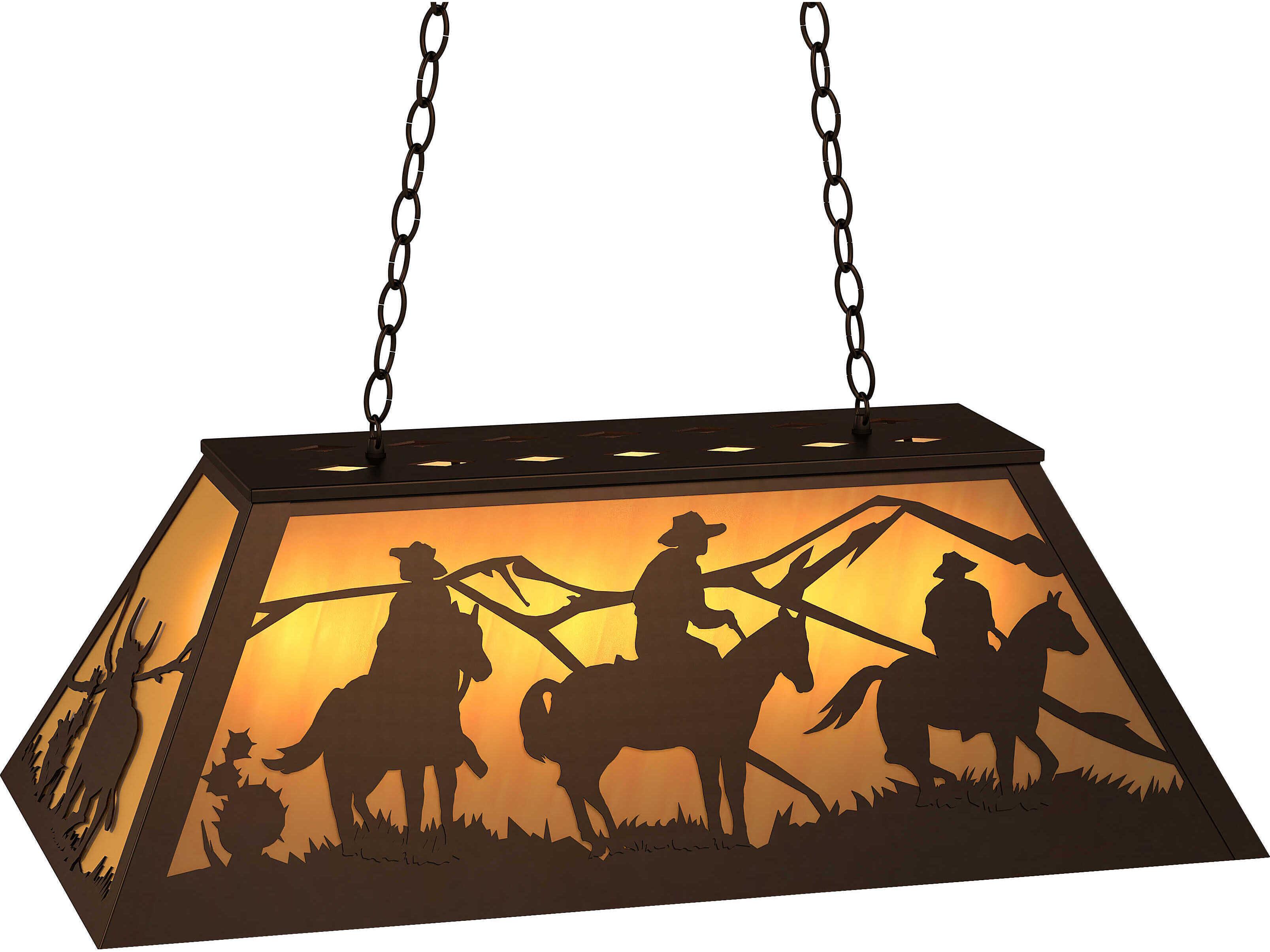 Meyda Rustlers 6-Light Timeless Bronze Island Pendant