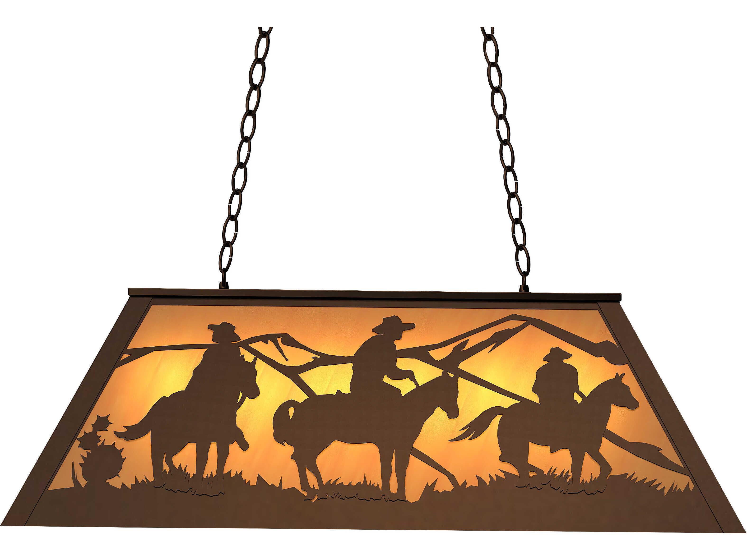 Meyda Rustlers 6-Light Timeless Bronze Island Pendant