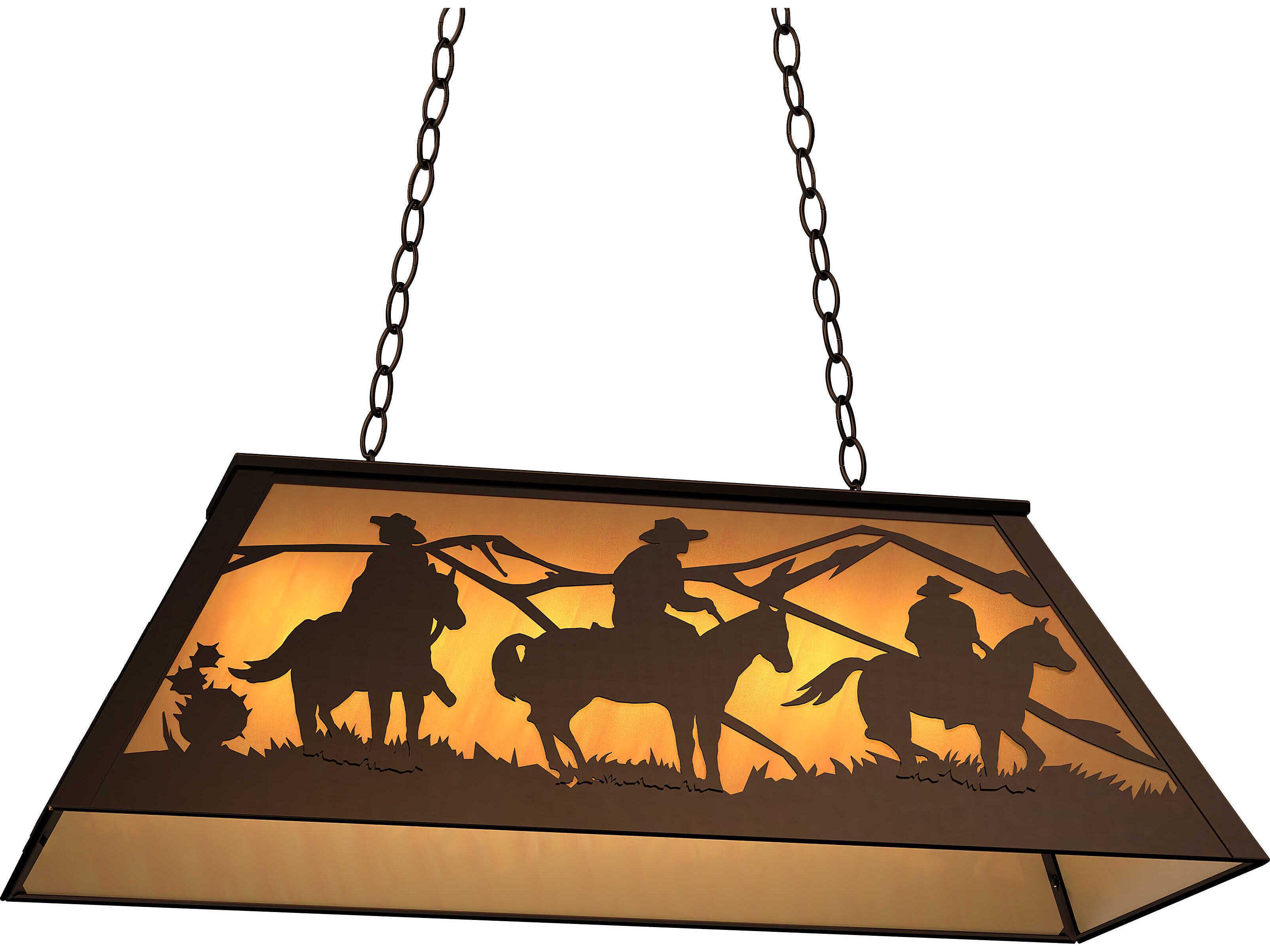 Meyda Rustlers 6-Light Timeless Bronze Island Pendant