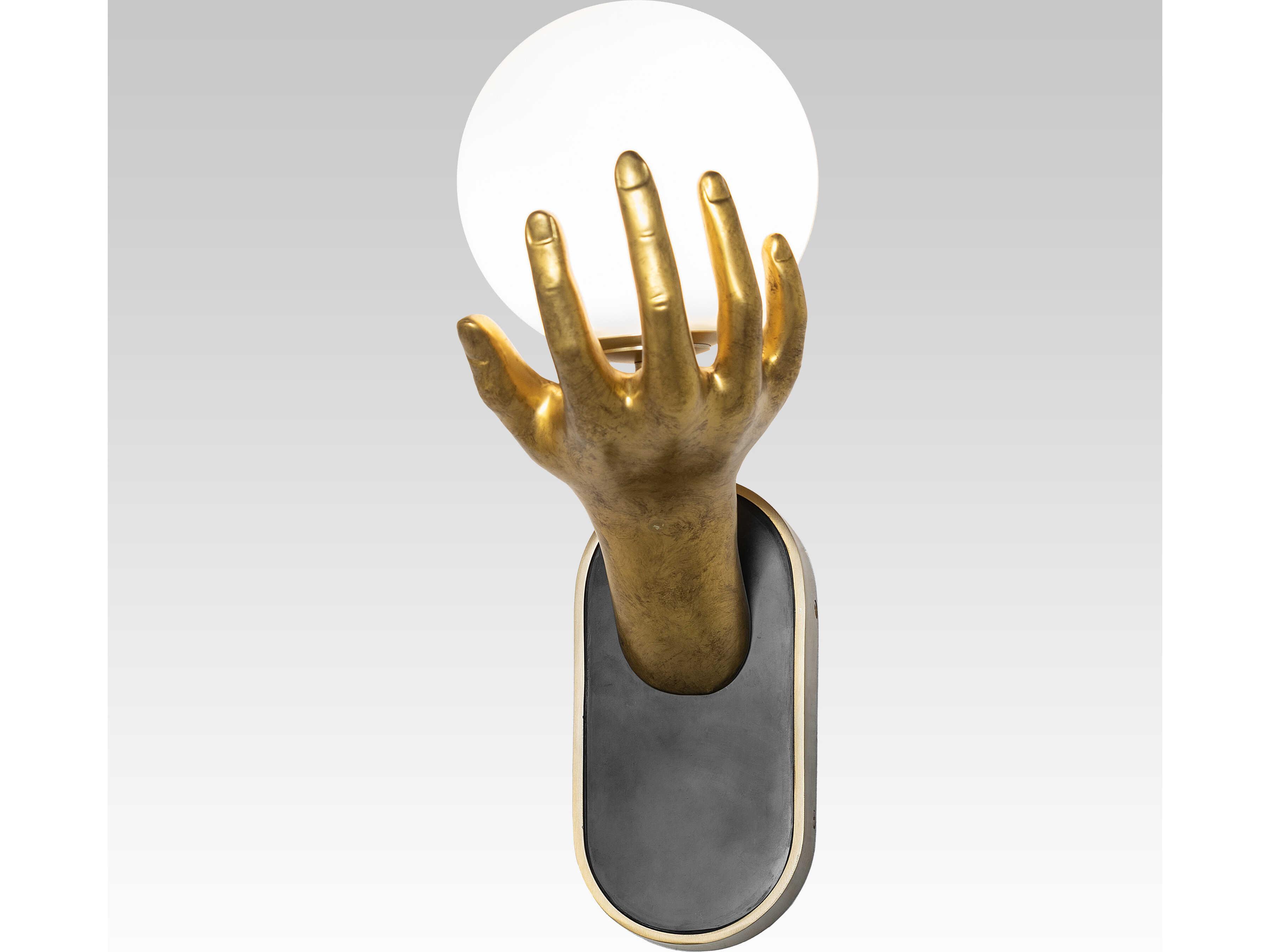 Meyda Gunter 1-Light Frosted White Brass Wall Sconce