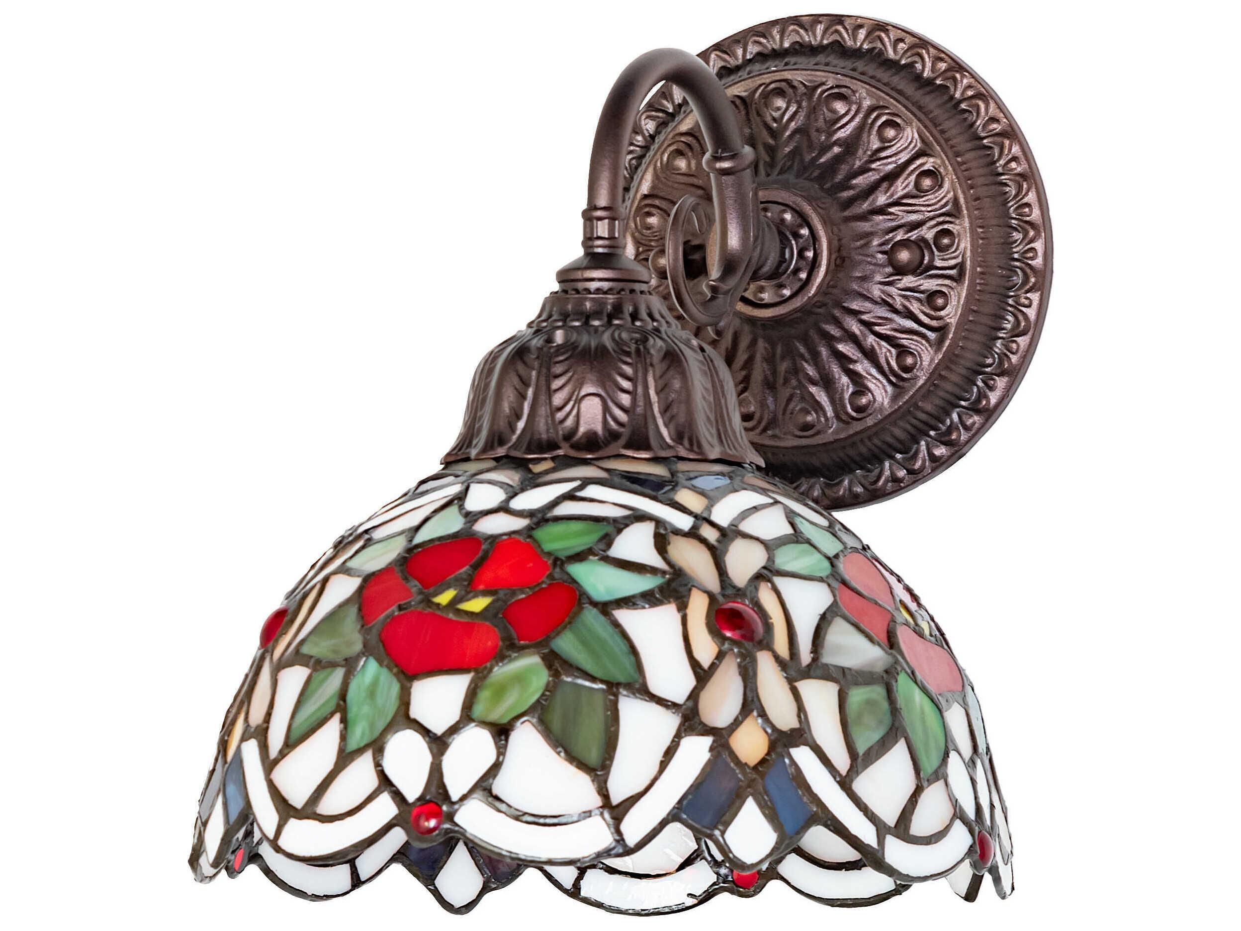 Meyda Renaissance Rose 1-Light Mahogany Bronze Wall Sconce