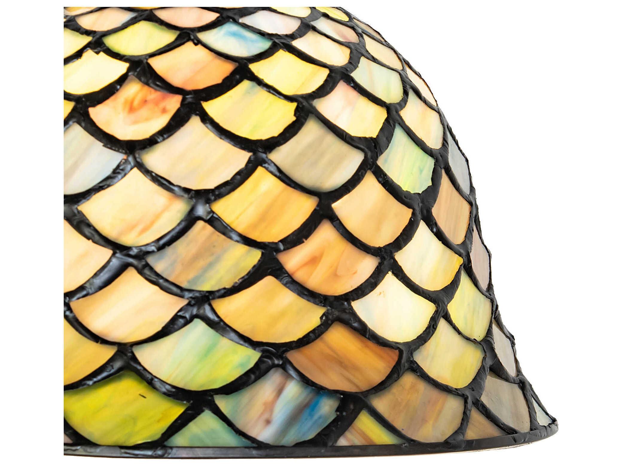 Meyda Tiffany Fishscale 1-Light Stained Glass Wall Sconce
