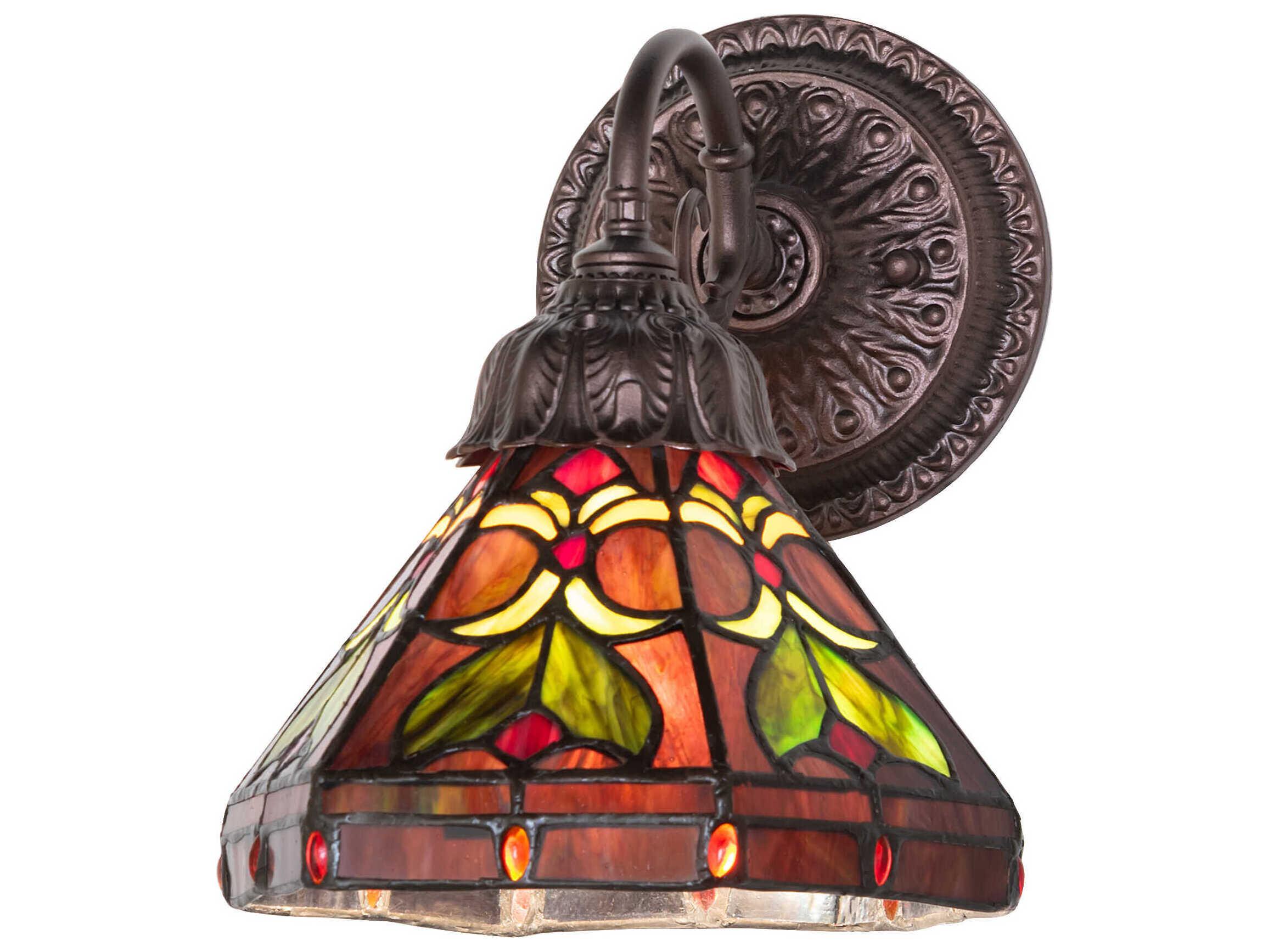 Meyda Middleton 1-Light Mahogany Bronze Wall Sconce