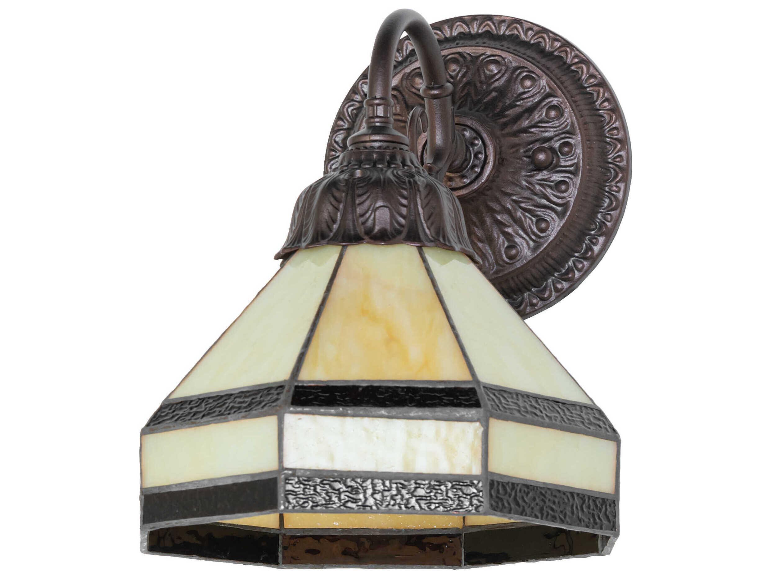 Meyda Topridge 1-Light Bronze Traditional Wall Sconce