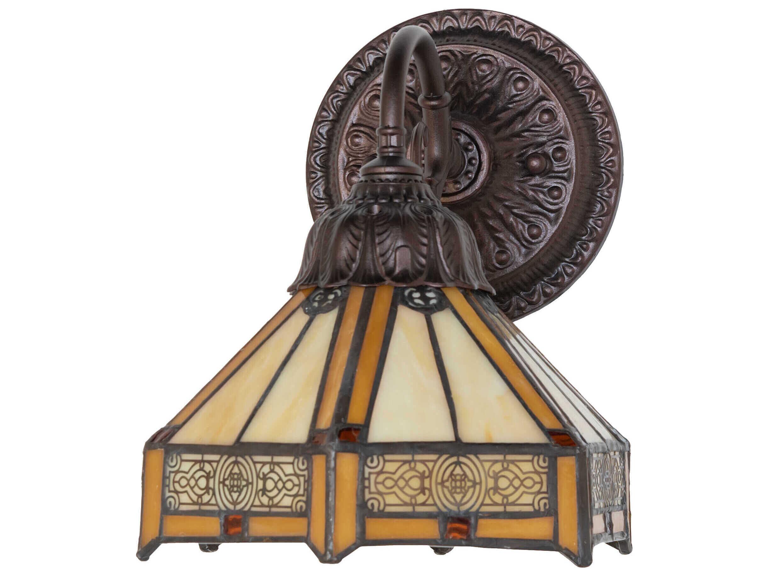 Meyda Peaches 1-Light Bronze Traditional Wall Sconce