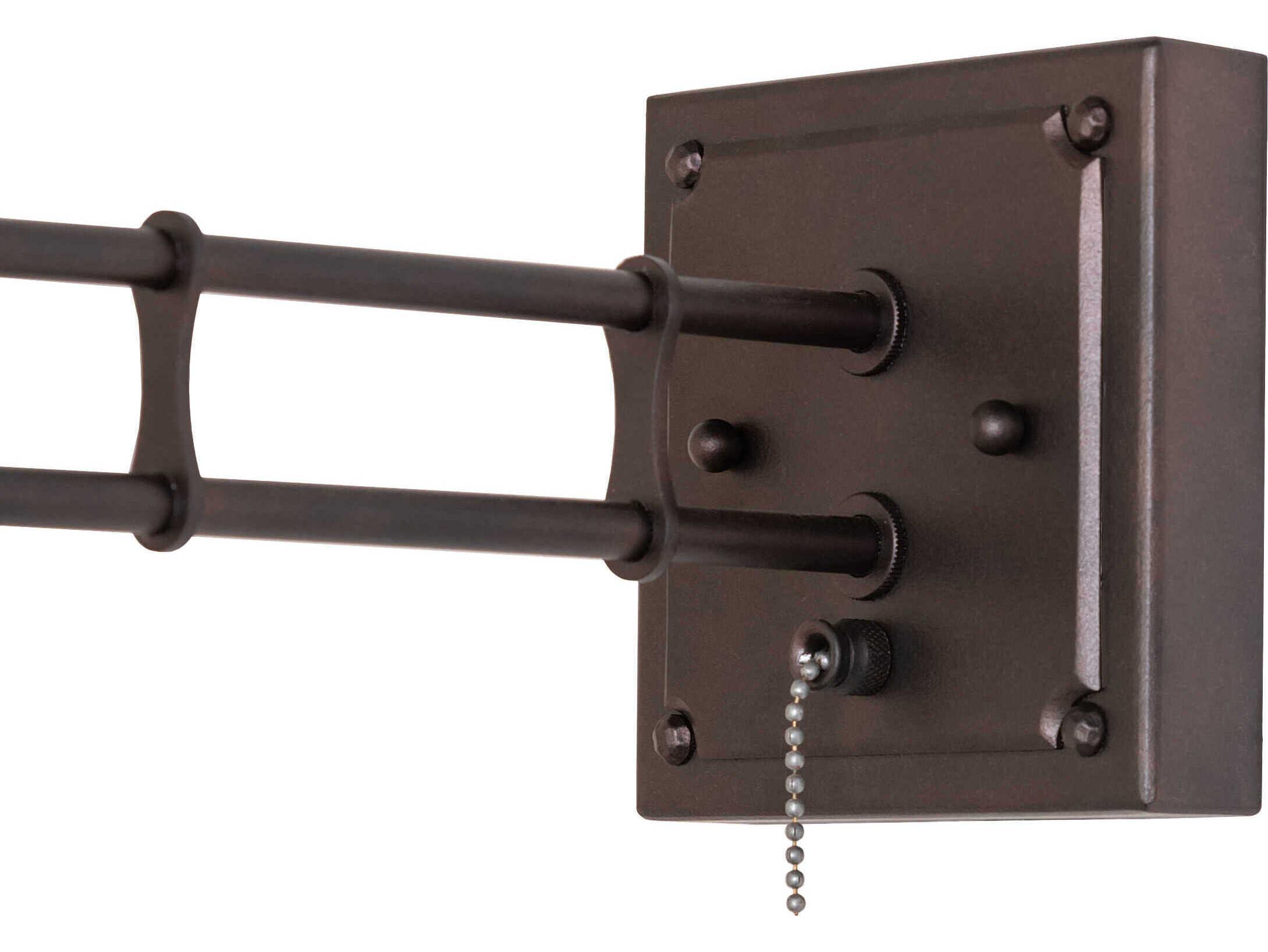 Meyda Tiffany Roman 1-Light Mahogany Bronze Traditional Swing Wall Sconce