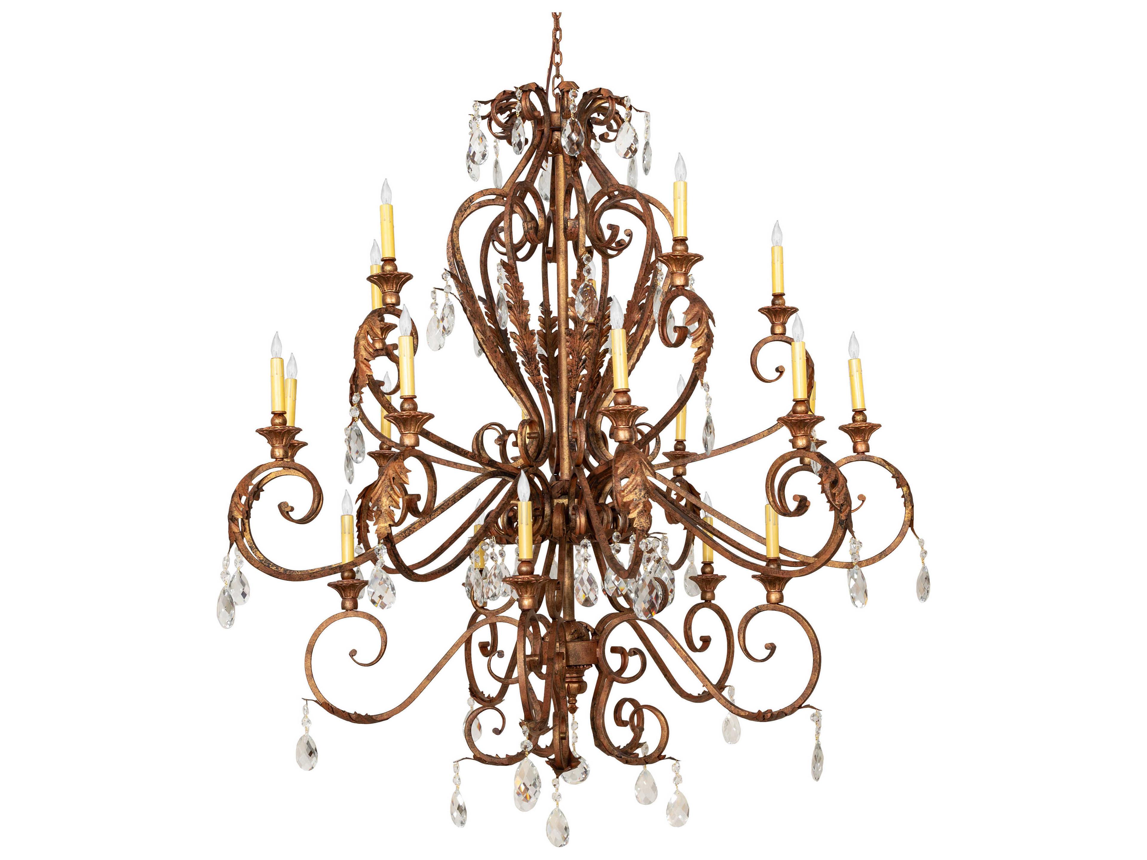 Meyda Serratina 20-Light Autumn Leaf Chandelier