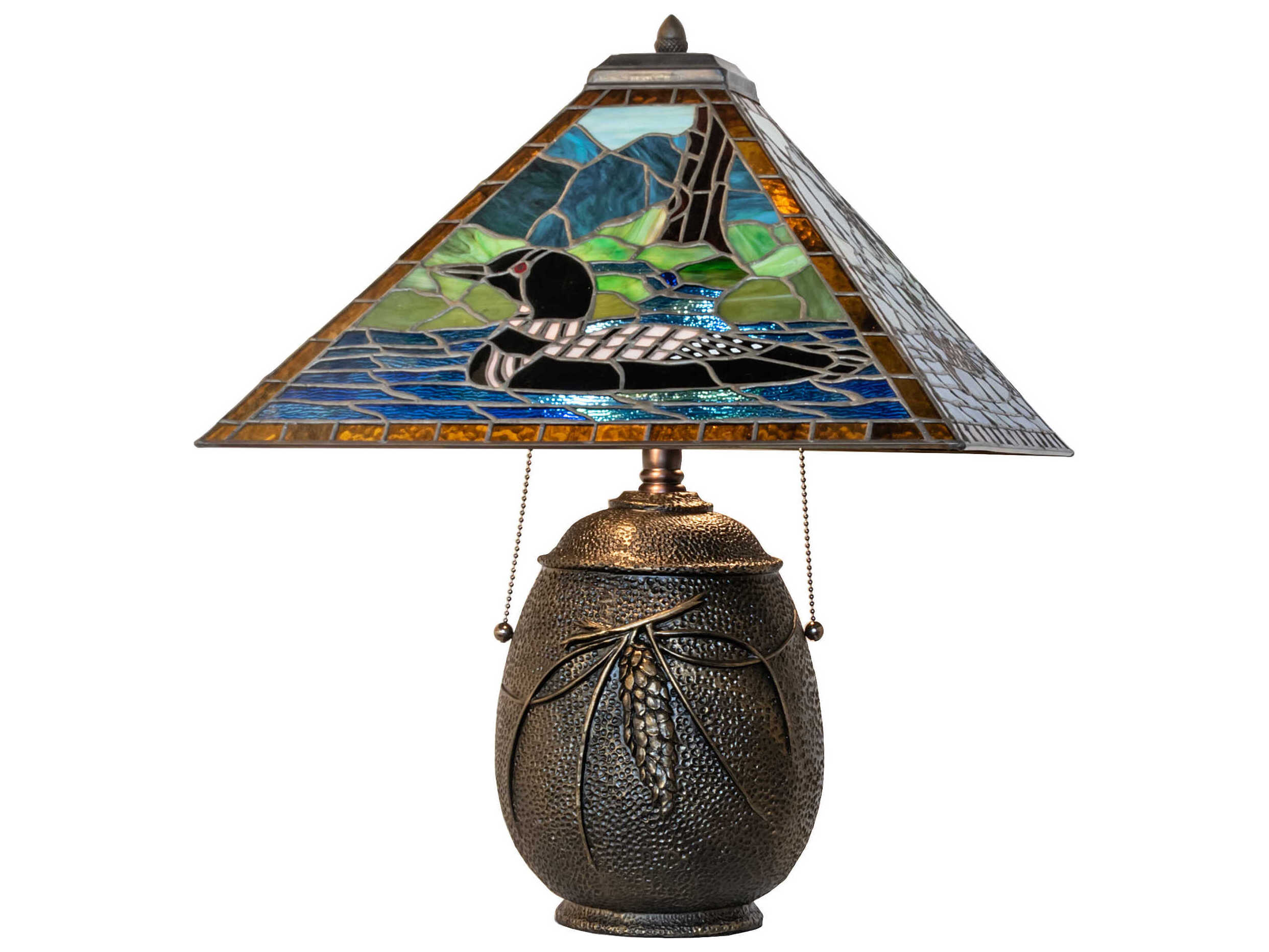 Meyda Loon Stained Glass Table Lamp
