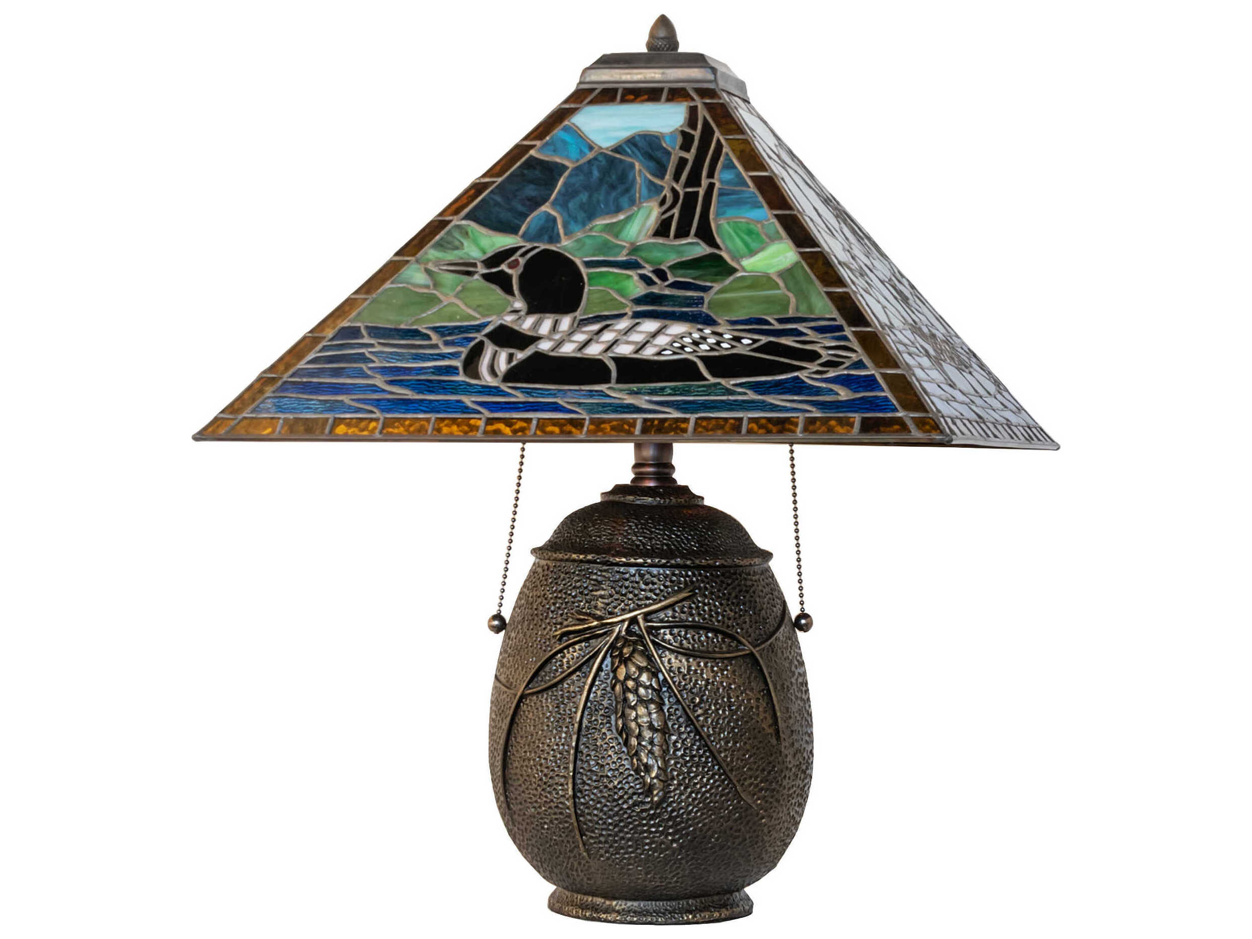 Meyda Loon Stained Glass Table Lamp