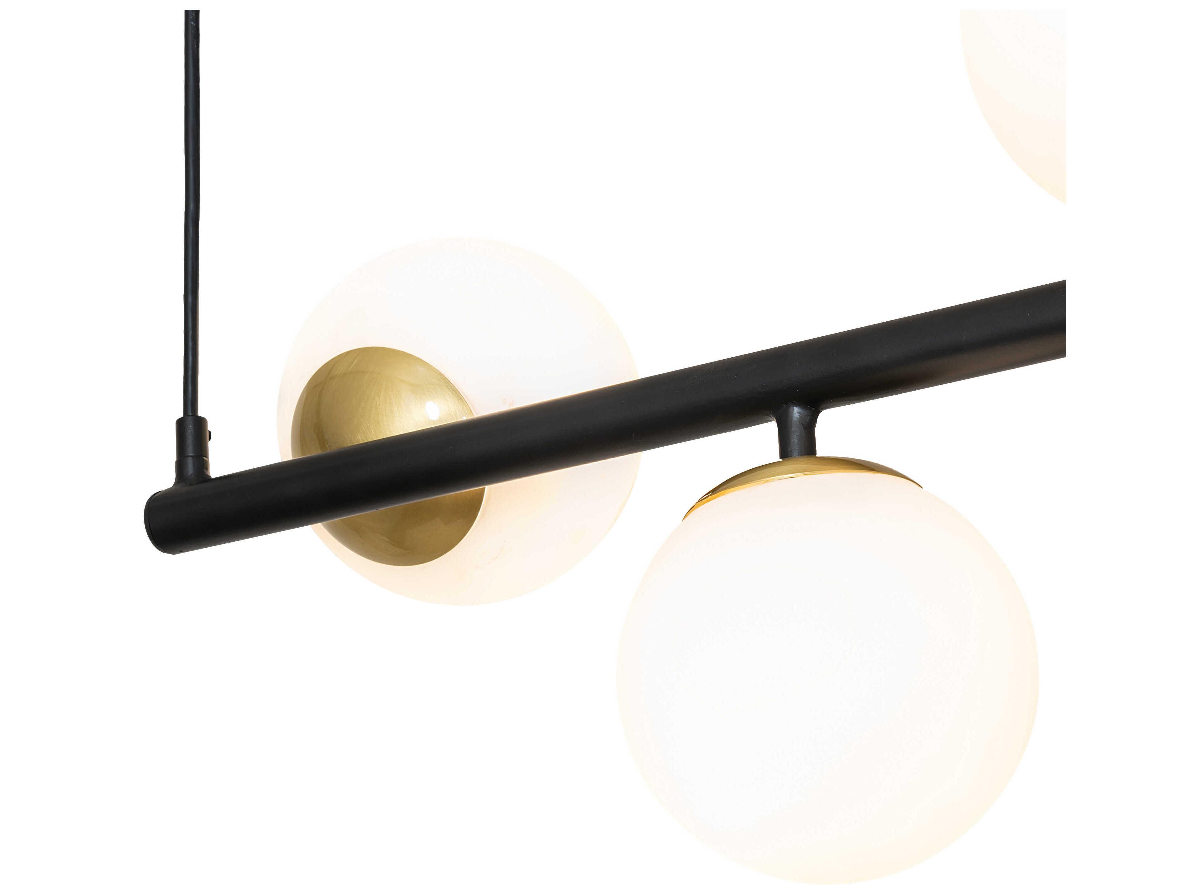 Meyda Bola 7-Light Solar Black Globe Island Pendant