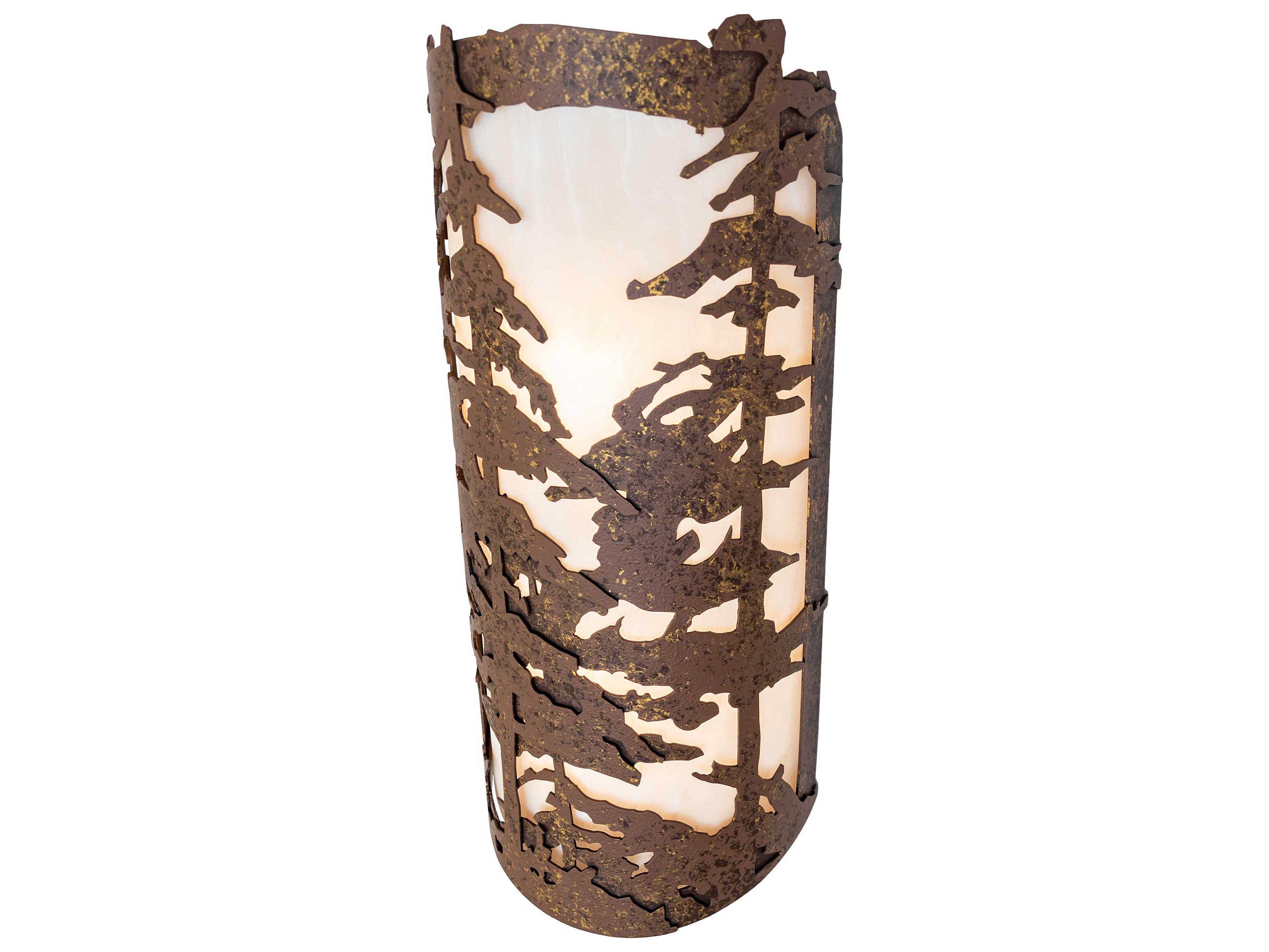 Meyda Tall Pines 2-Light Pompeii Gold Wall Sconce