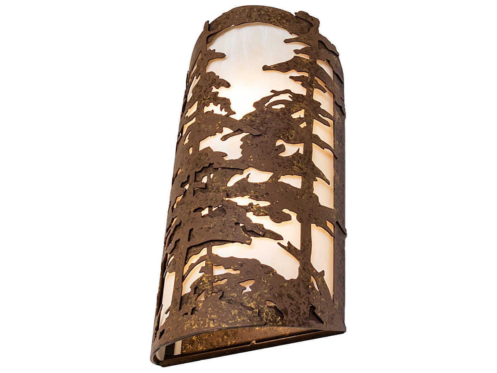 Meyda Tall Pines 2-Light Pompeii Gold Wall Sconce