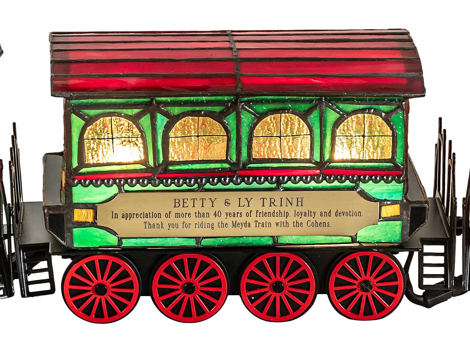 Meyda Personalized Stained Glass Green Table Lamp