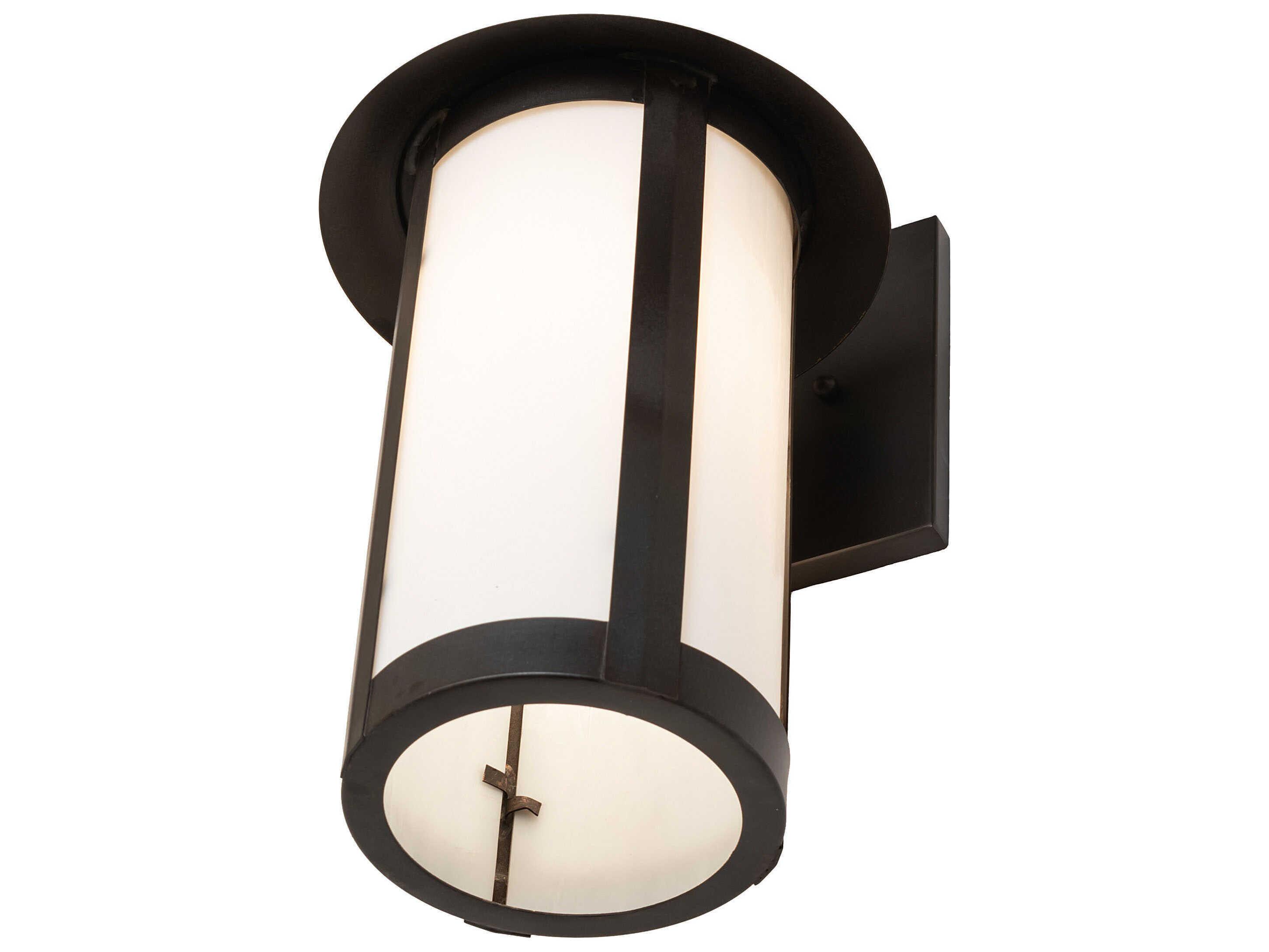 Meyda Fulton 1-Light Black Patina Outdoor Wall Light