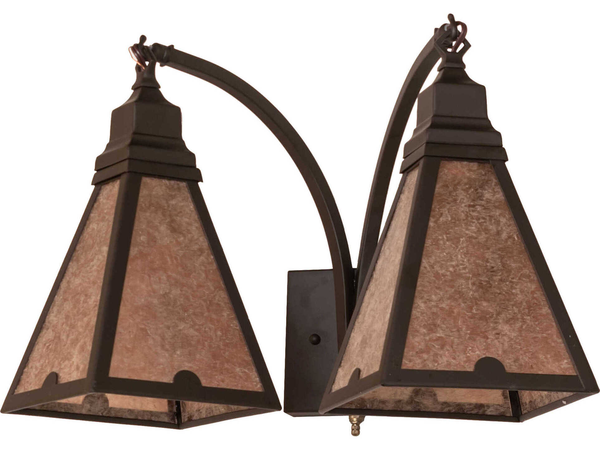 Meyda Arnage 2-Light Oil Rubbed Bronze Traditional Wall Sconce