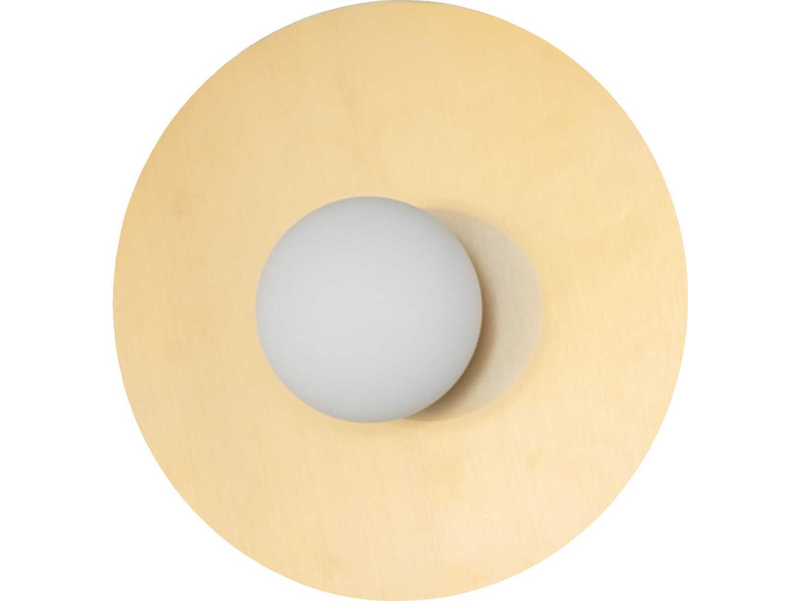 Meyda Alva Frosted White Glass Brass Wall Sconce