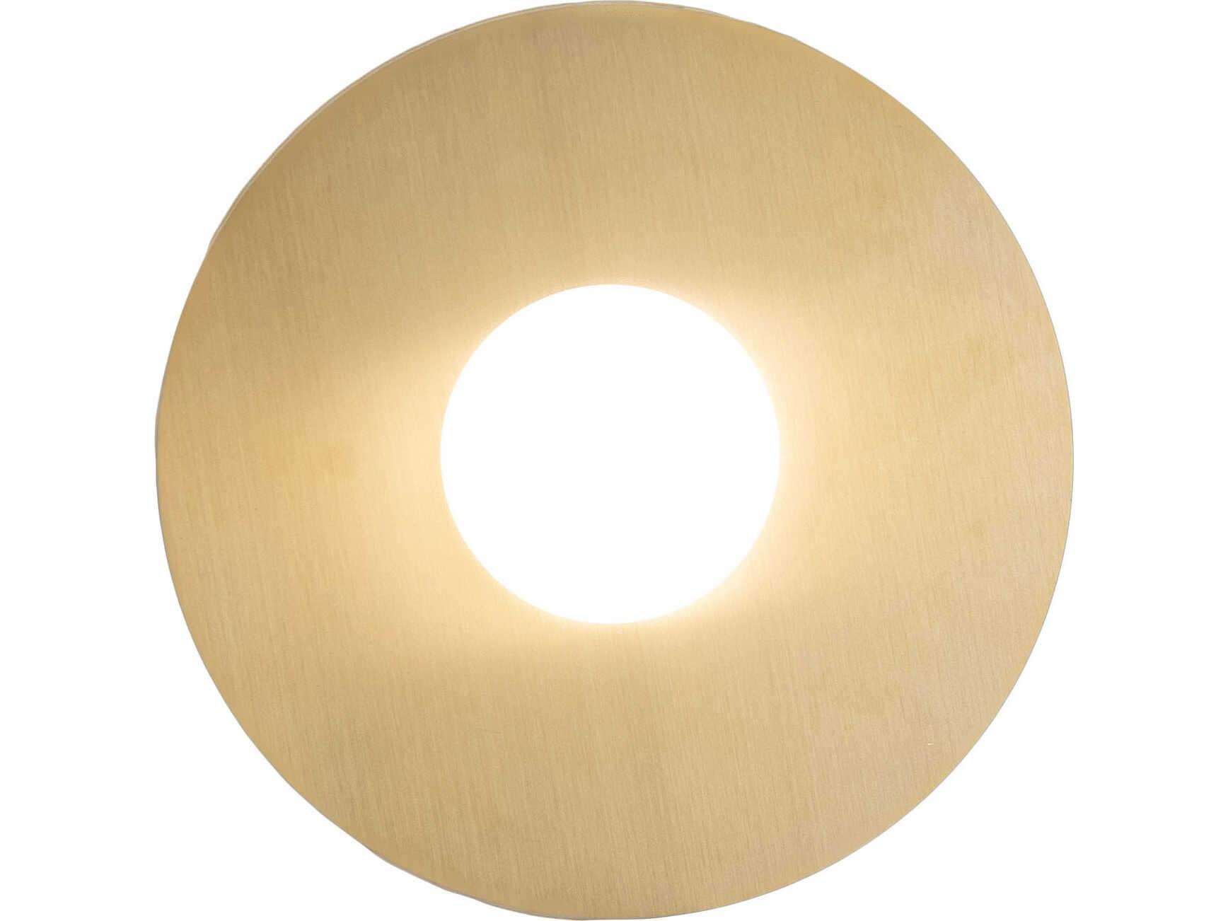Meyda Alva Frosted White Glass Brass Wall Sconce