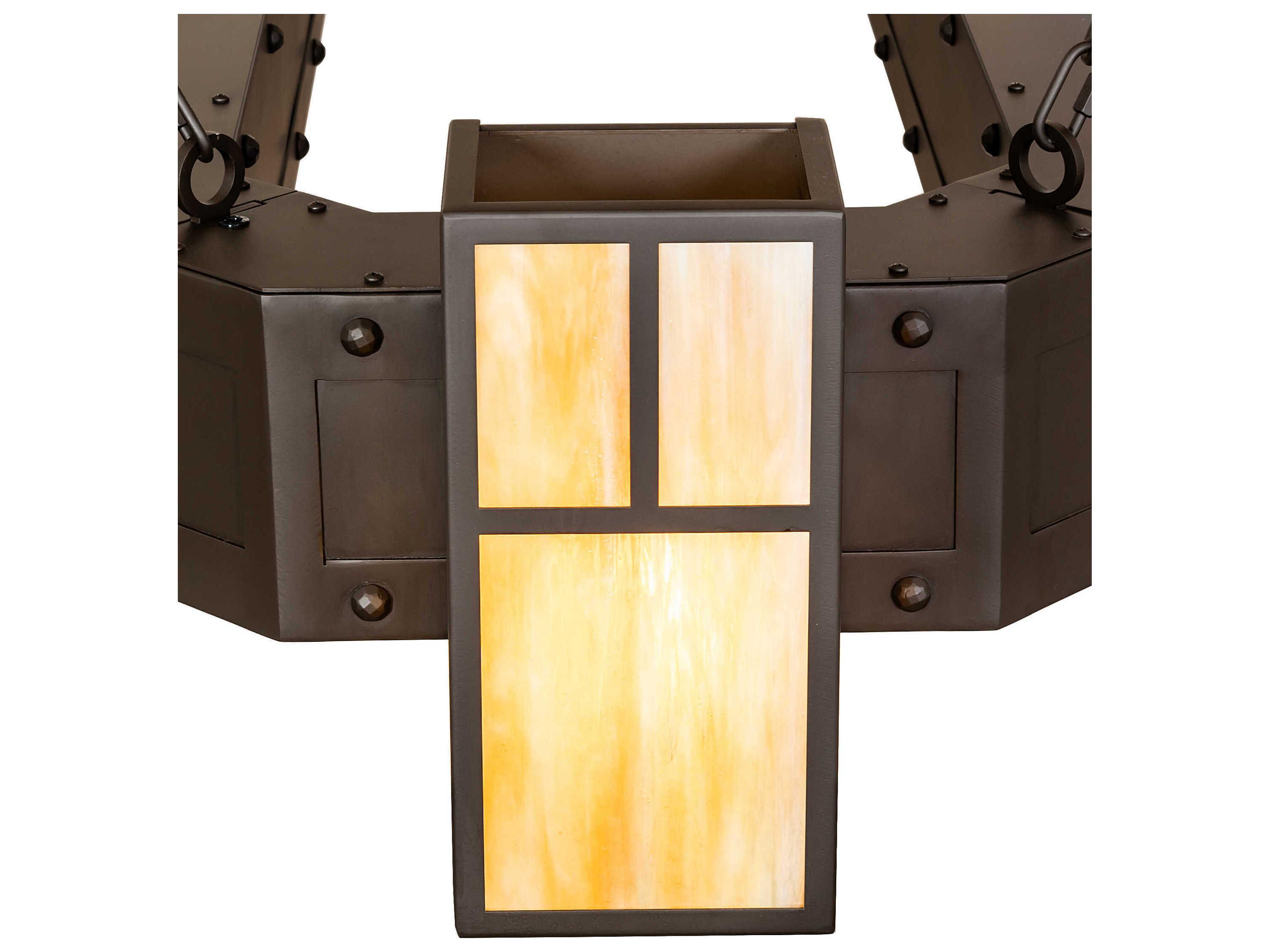 Meyda Hyde Park 8-Light Oil Rubbed Bronze Traditional Island Pendant