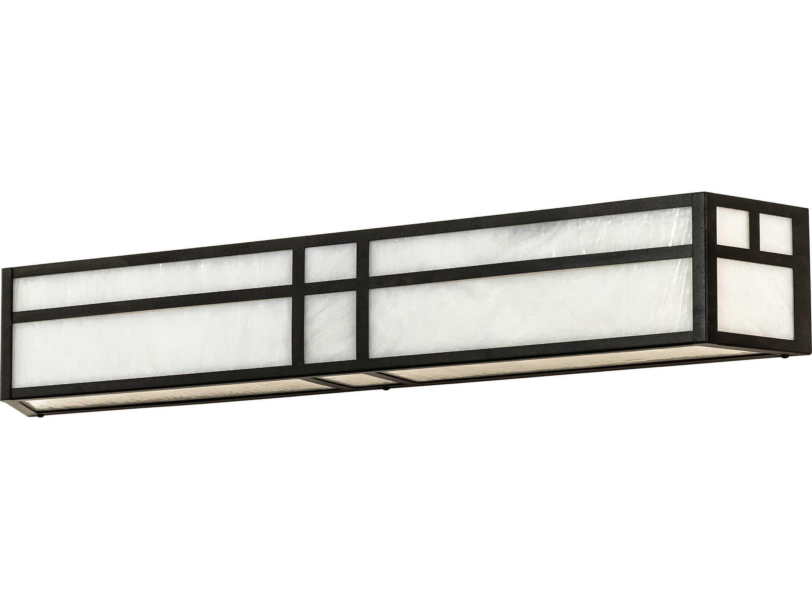 Meyda Hyde Park 4-Light Textured Black Vanity Light