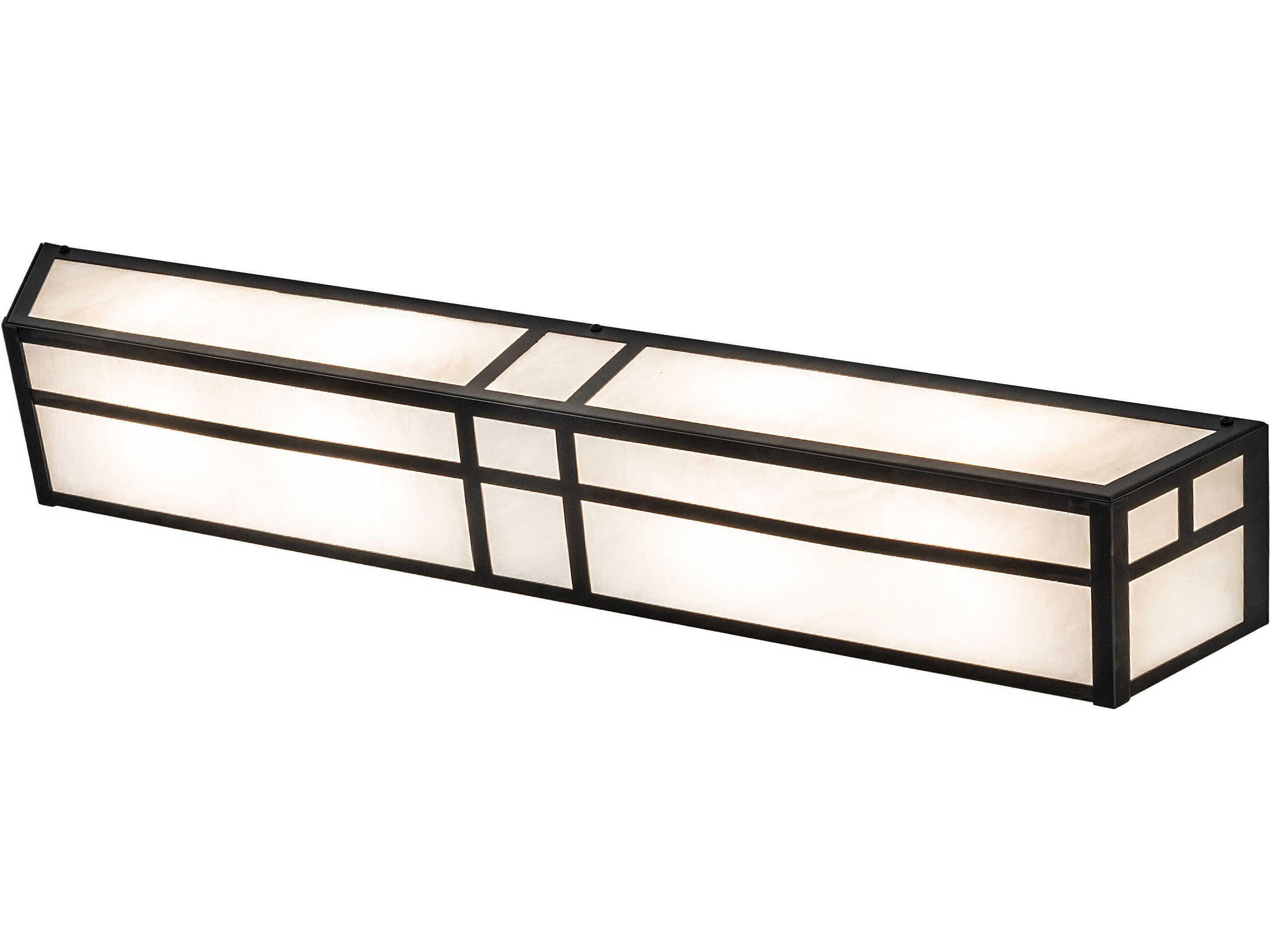 Meyda Hyde Park 4-Light Textured Black Vanity Light