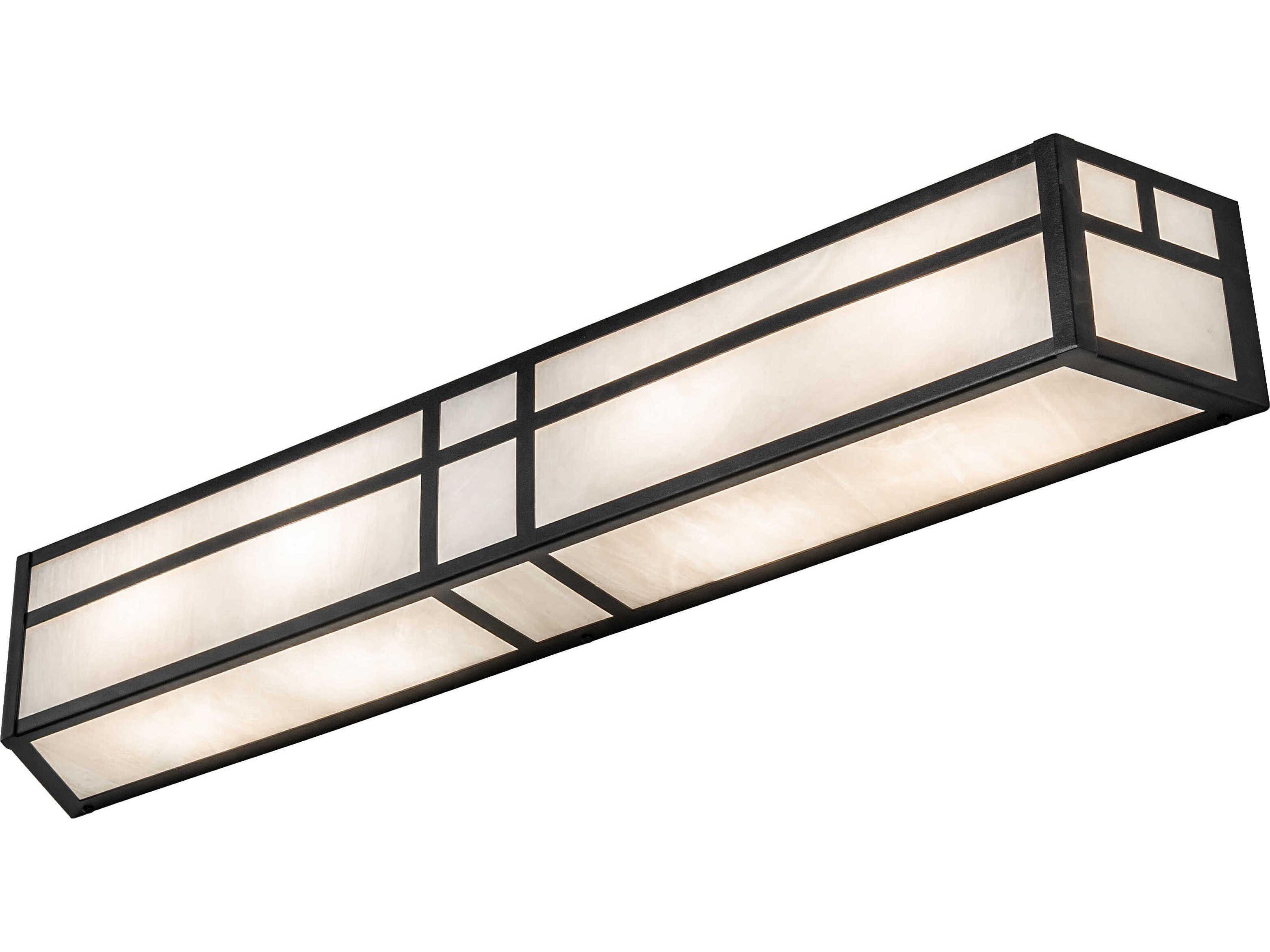 Meyda Hyde Park 4-Light Textured Black Vanity Light