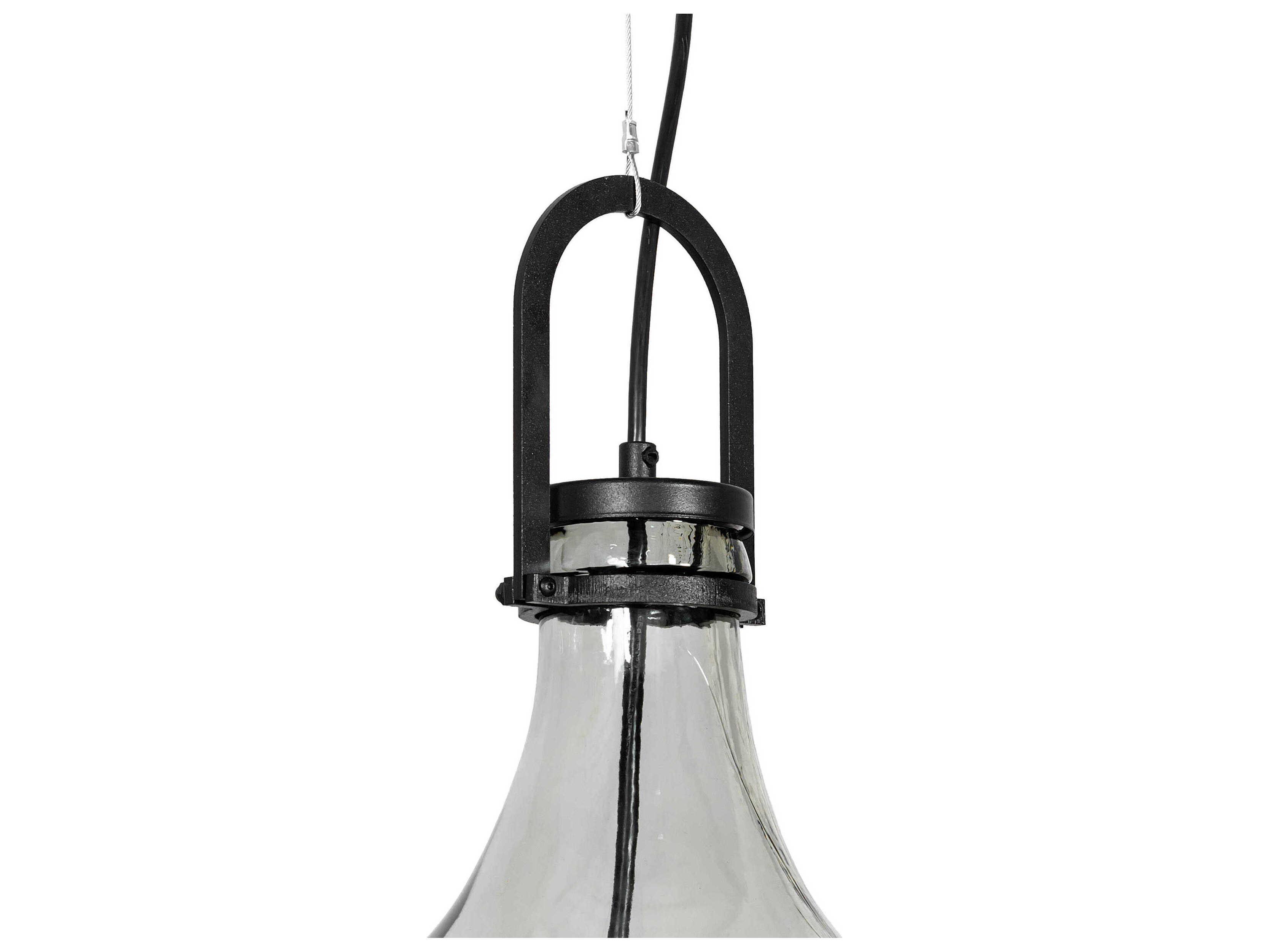 Meyda Euri Tanta 1-Light Textured Black Pendant