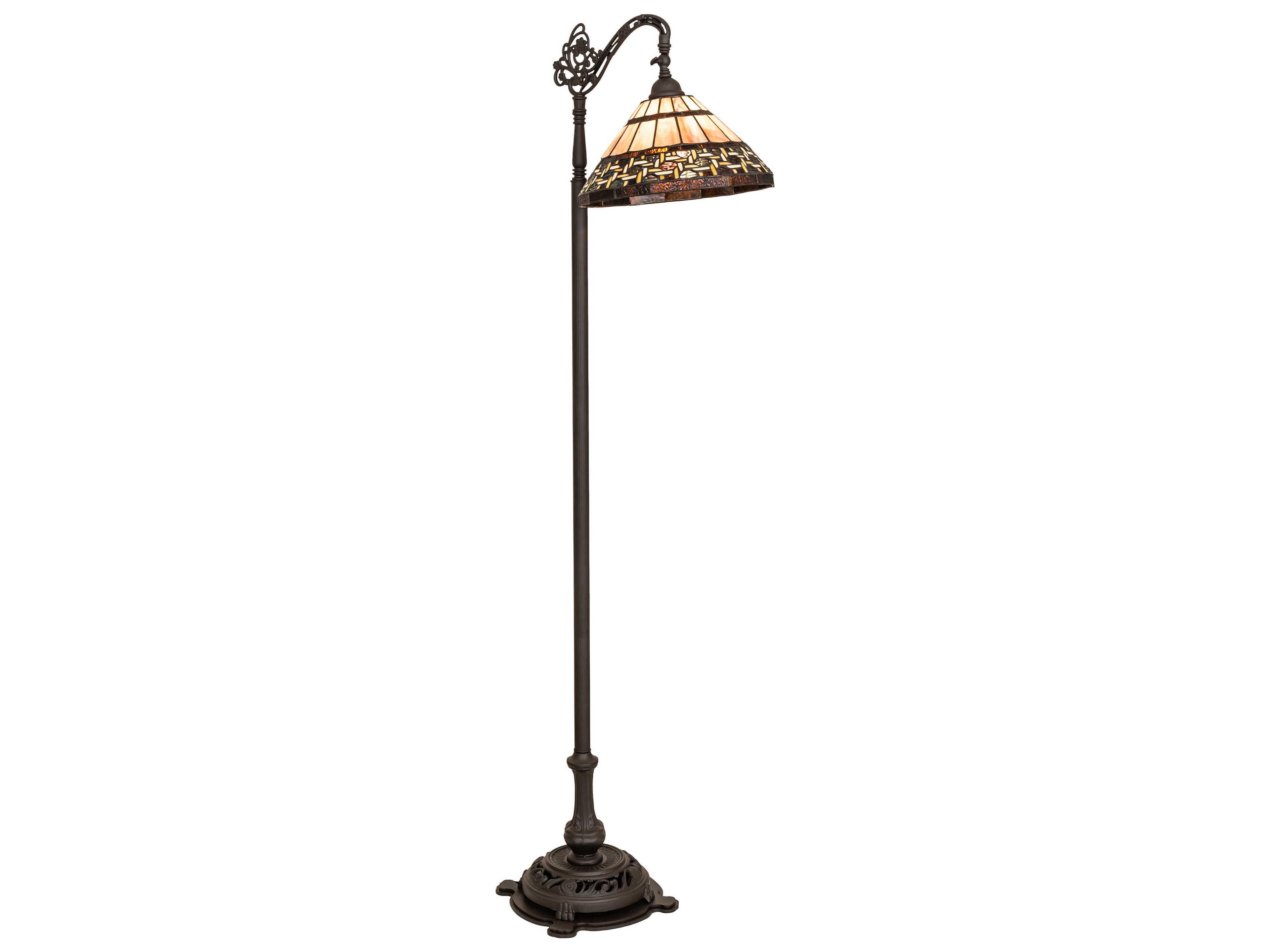 Meyda Ilona Mahogany Bronze Floor Lamp