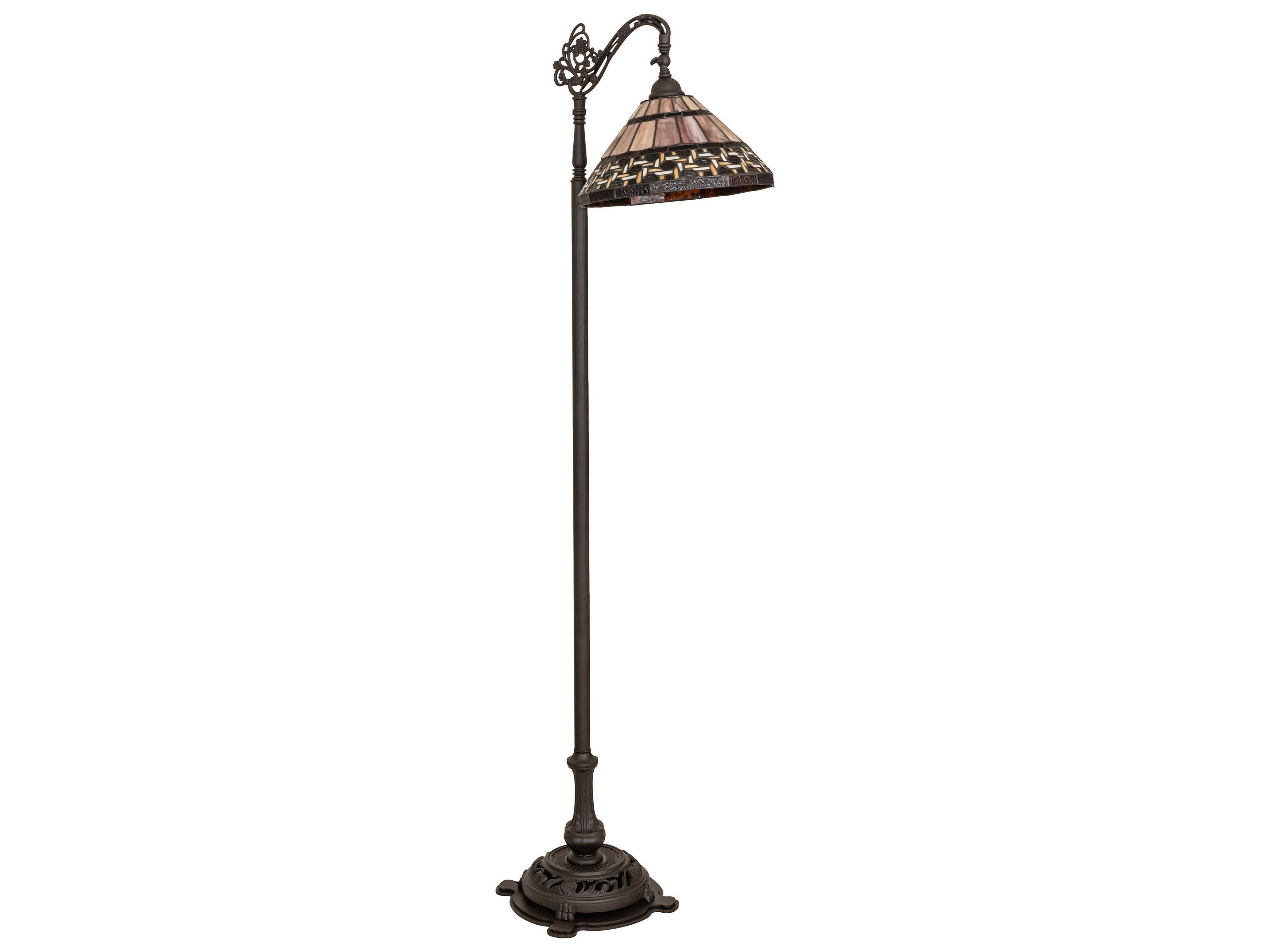 Meyda Ilona Mahogany Bronze Floor Lamp