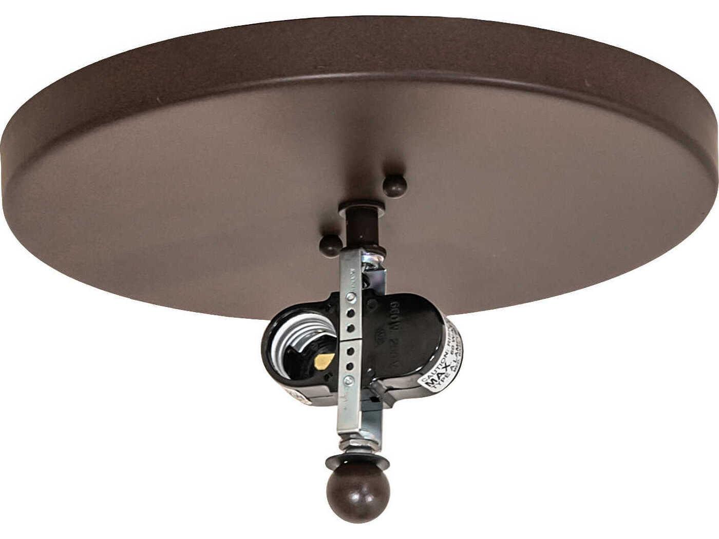 Meyda Bear On The Loose 2-Light Cafe Noir Brown Round Flush Mount