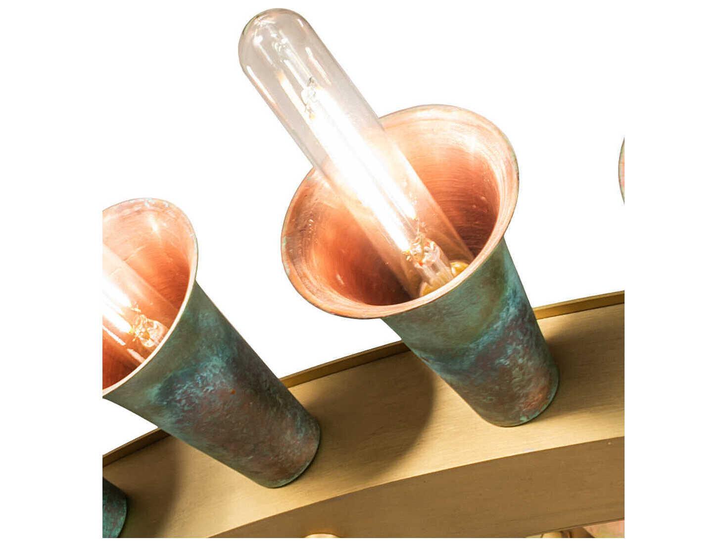 Meyda Coyle 36-Light Brushed Brass Goldtastic Semi Flush Mount