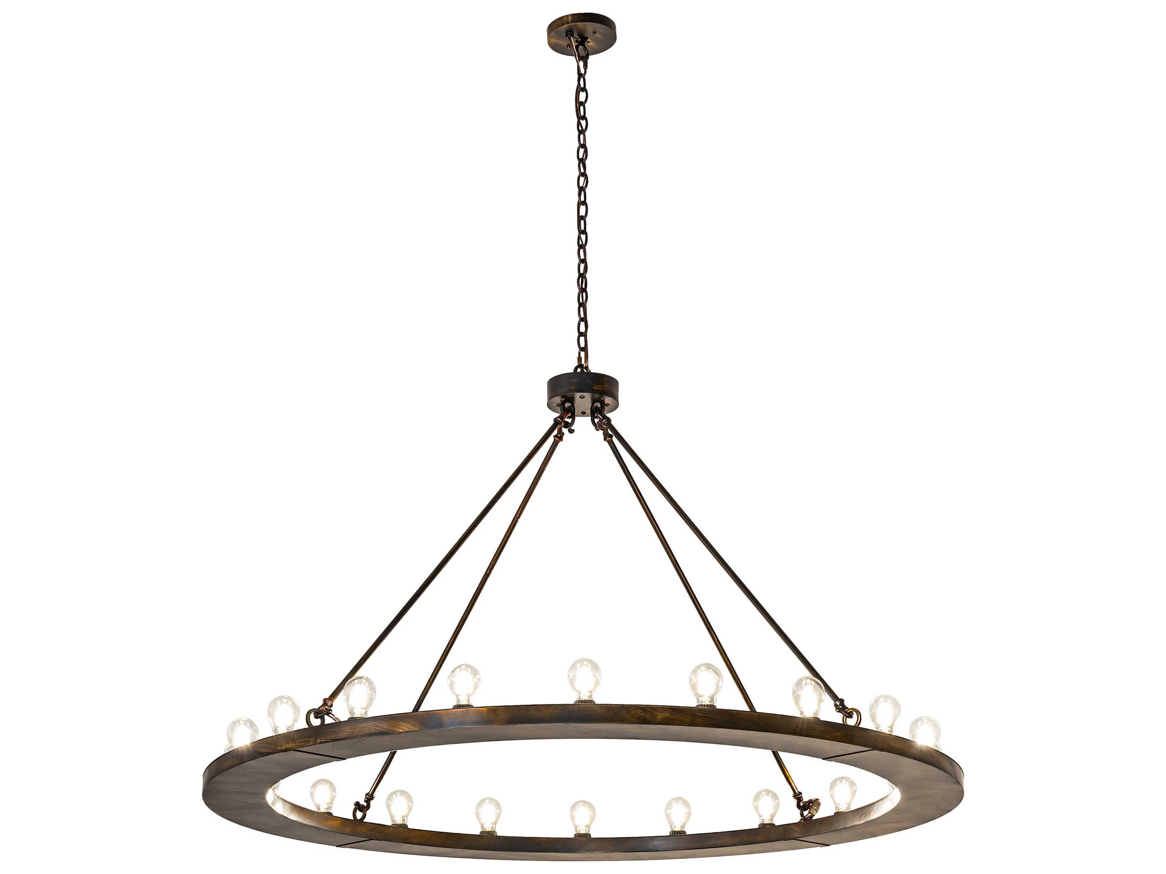Meyda Loxley 20-Light Antique Black Round Chandelier
