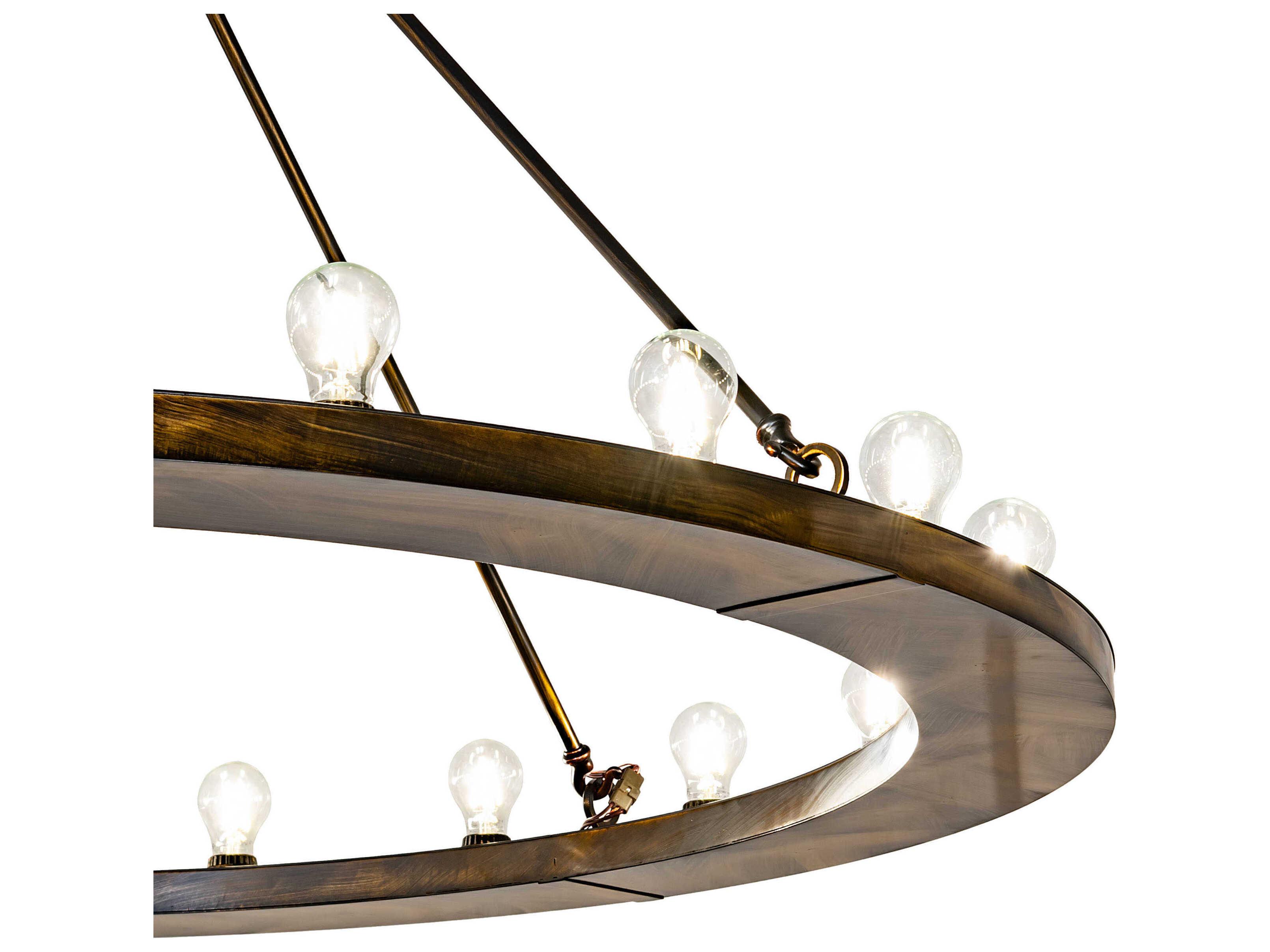 Meyda Loxley 20-Light Antique Black Round Chandelier