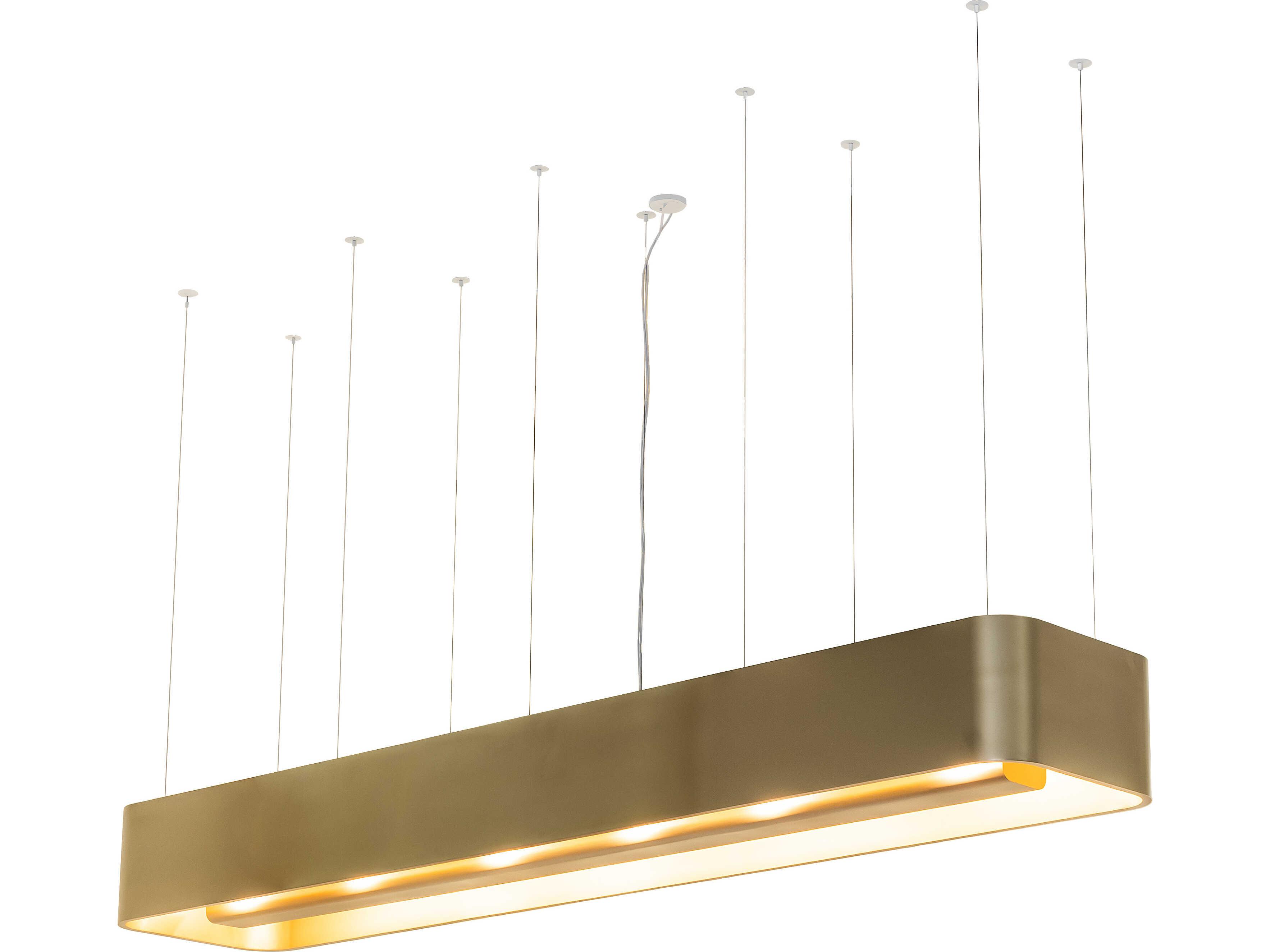 Meyda Betheim Statuario Idalight Gold Linear Island Pendant
