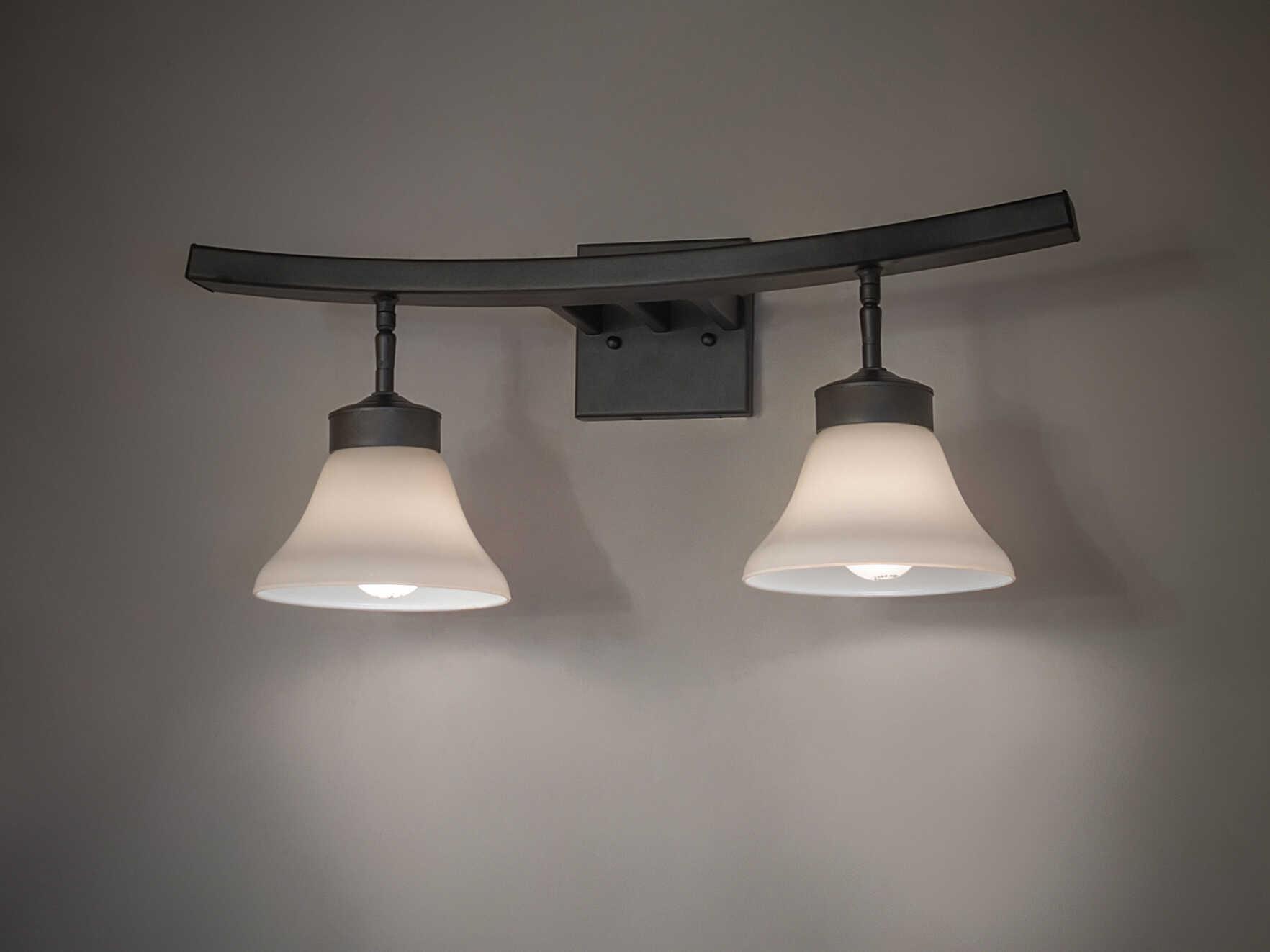 Meyda Leya 2-Light Blackened Pewter Vanity Light