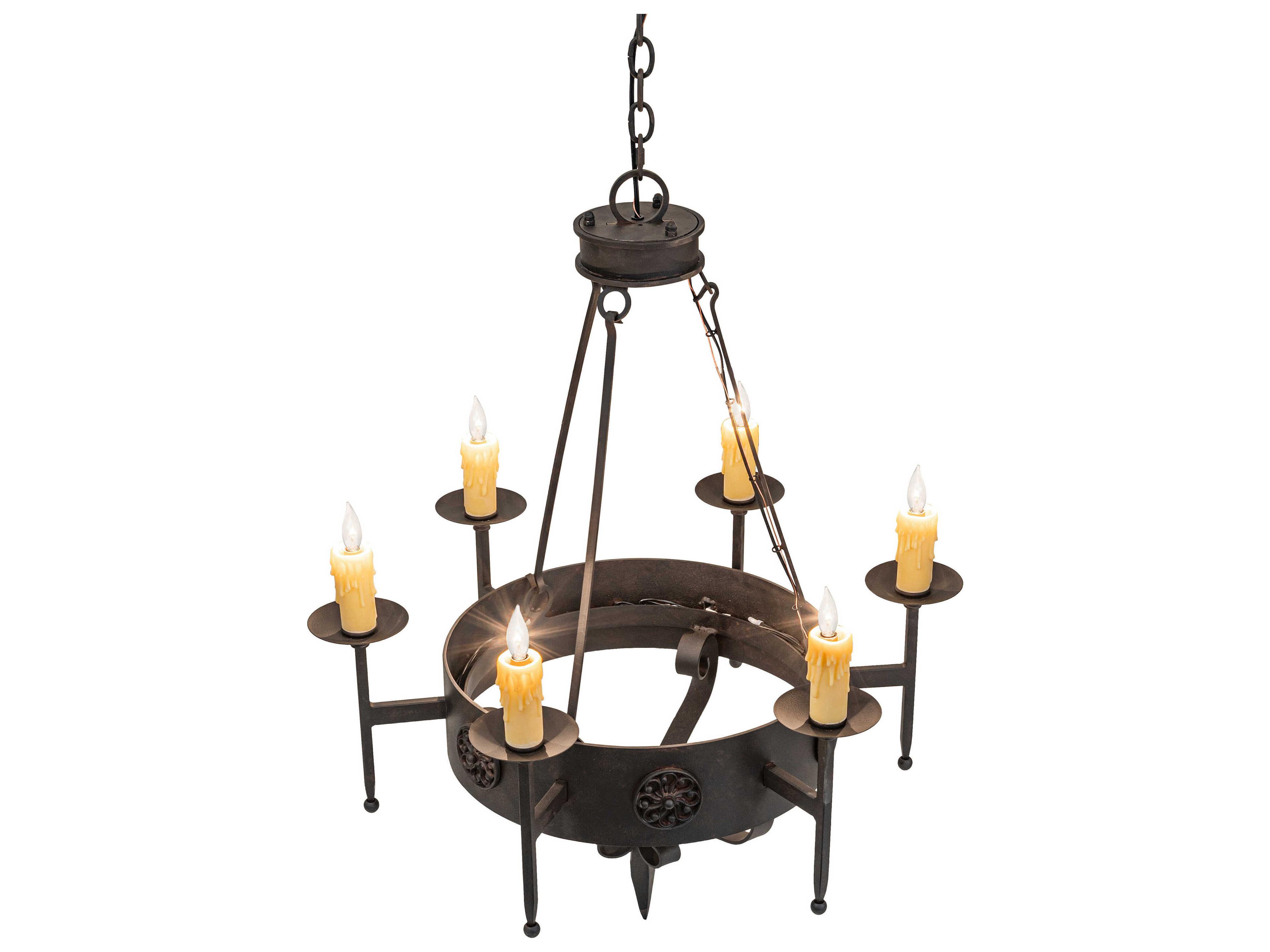 Meyda Lorenzo 6-Light Chestnut Chandelier