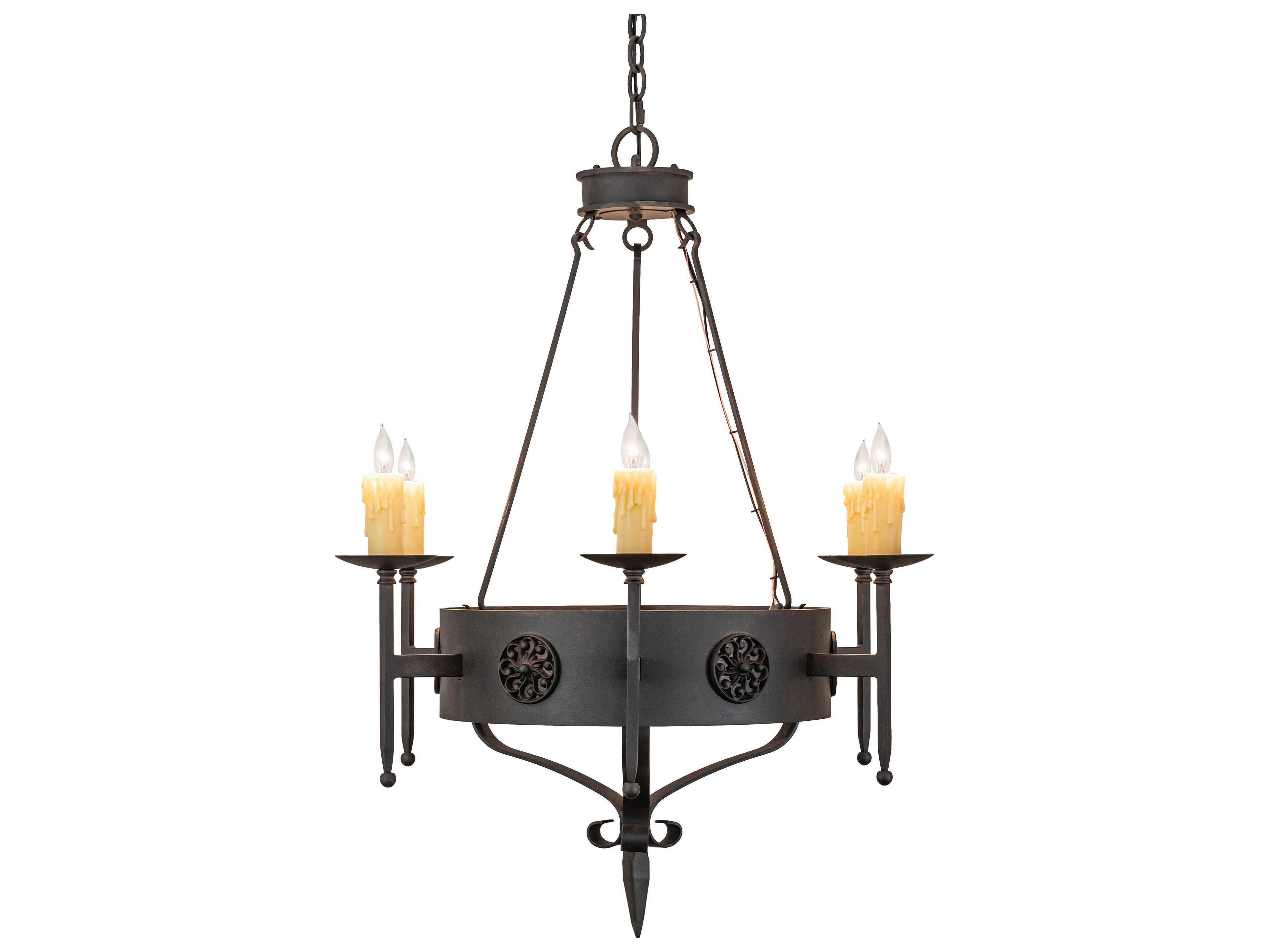 Meyda Lorenzo 6-Light Chestnut Chandelier