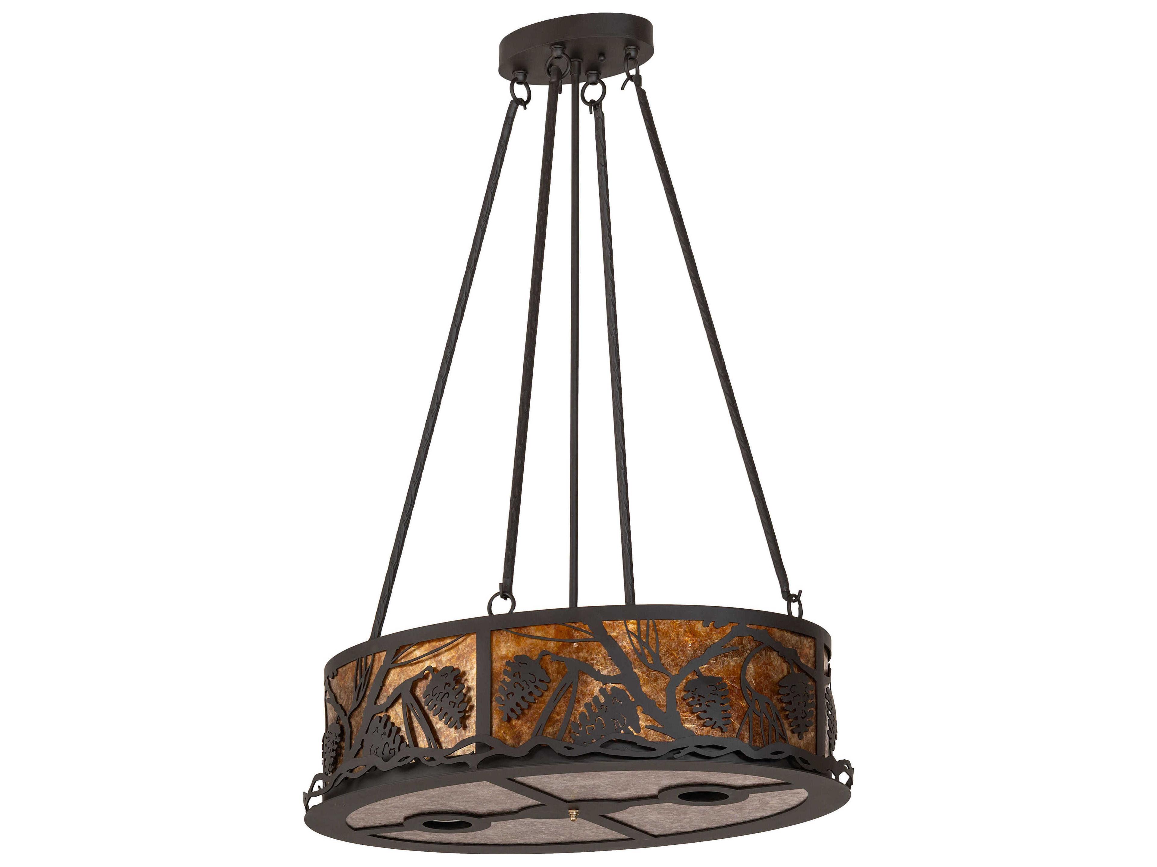 Meyda Pinecone 8-Light Oil Rubbed Bronze Pendant