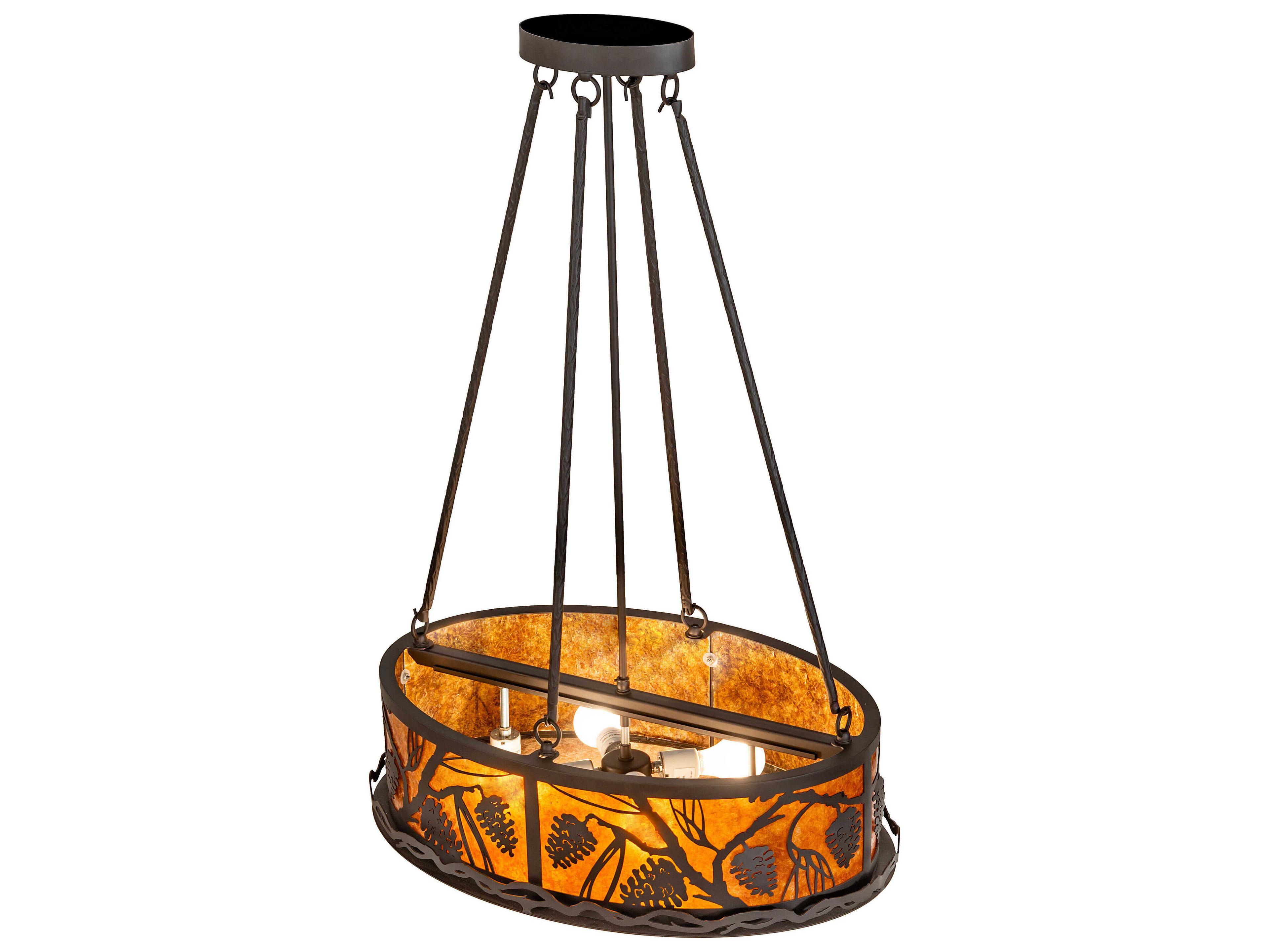 Meyda Pinecone 8-Light Oil Rubbed Bronze Pendant