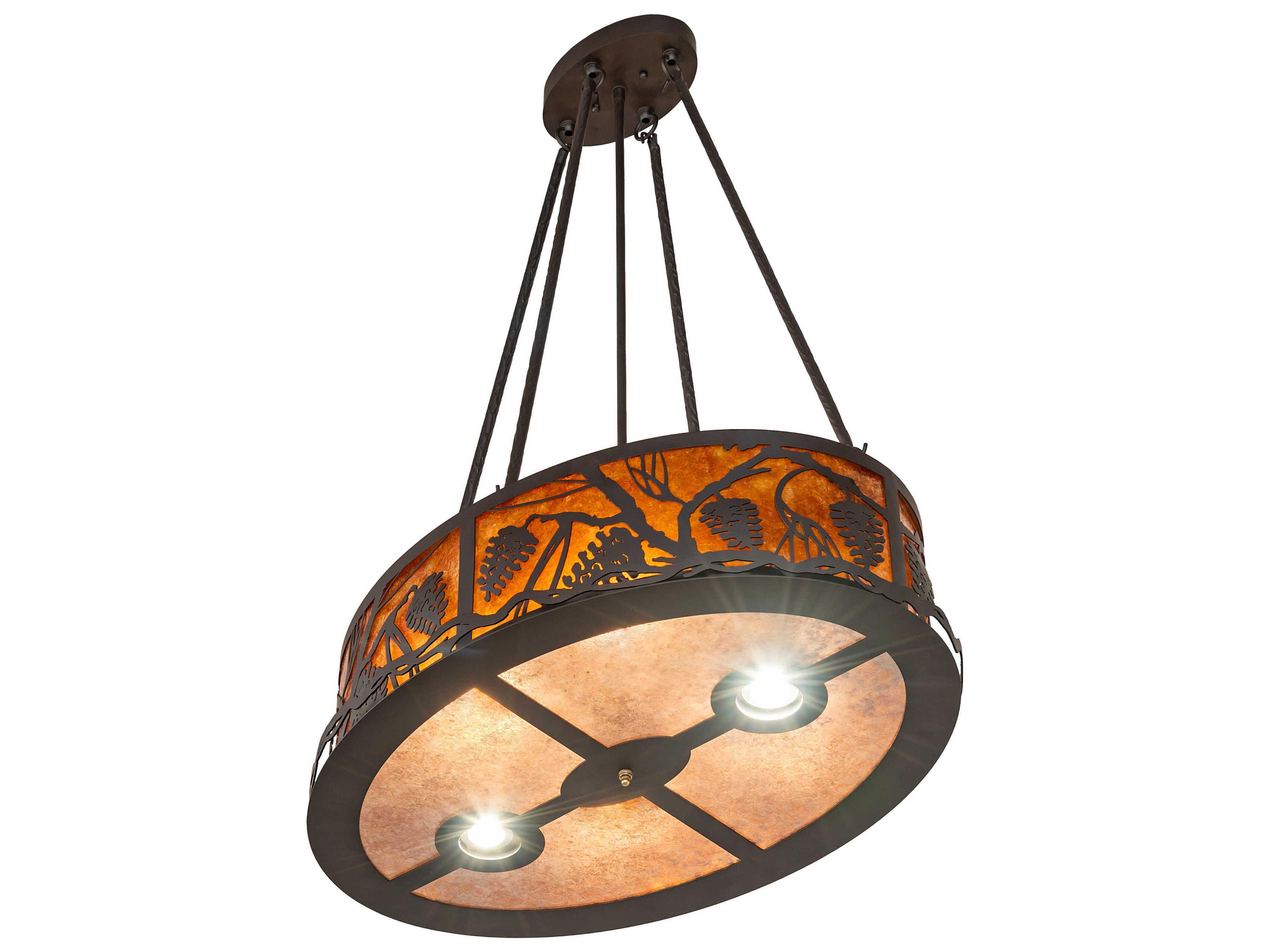 Meyda Pinecone 8-Light Oil Rubbed Bronze Pendant