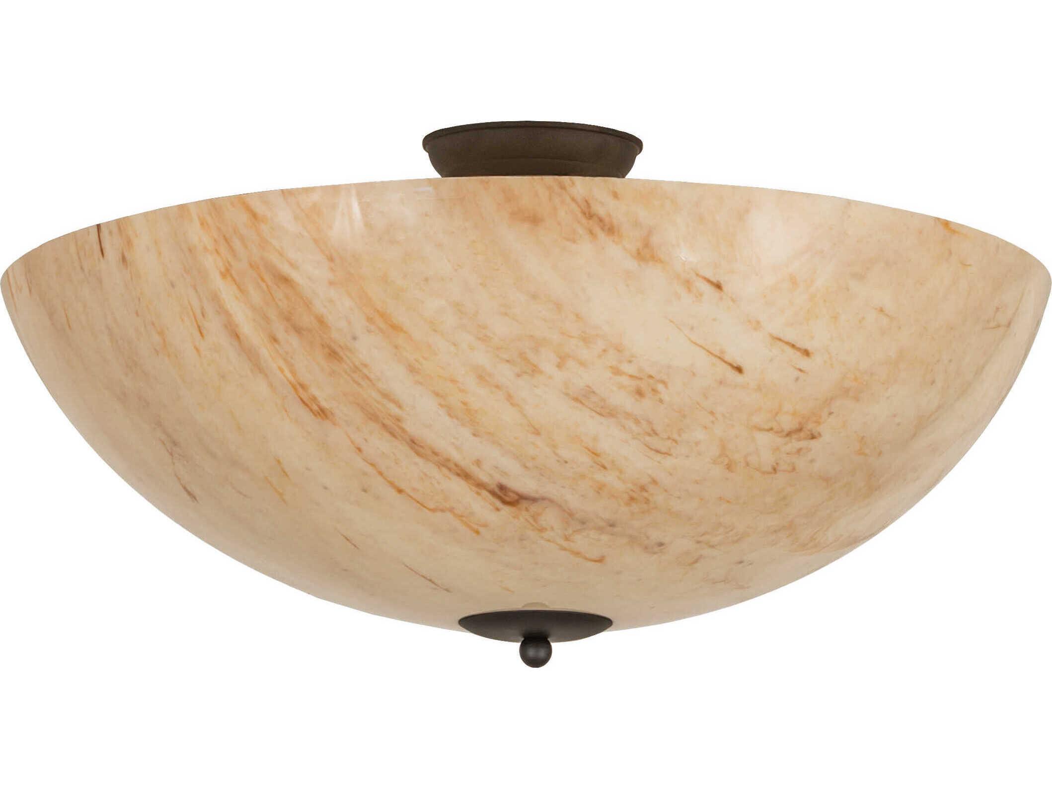 Meyda Cypola 5-Light Oil Rubbed Bronze Bowl Flush Mount