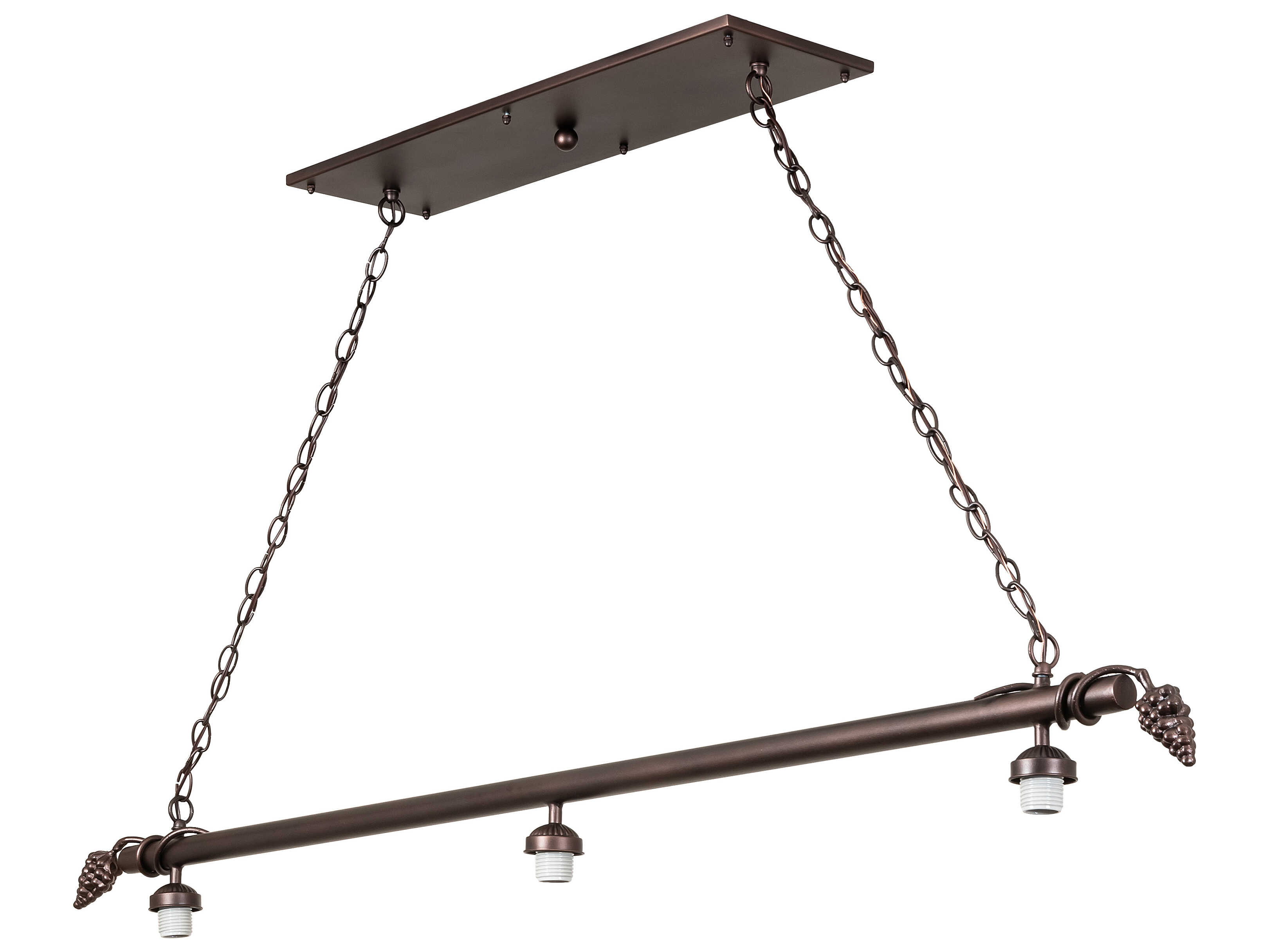 Meyda Mahogany Bronze Traditional Linear Island Pendant