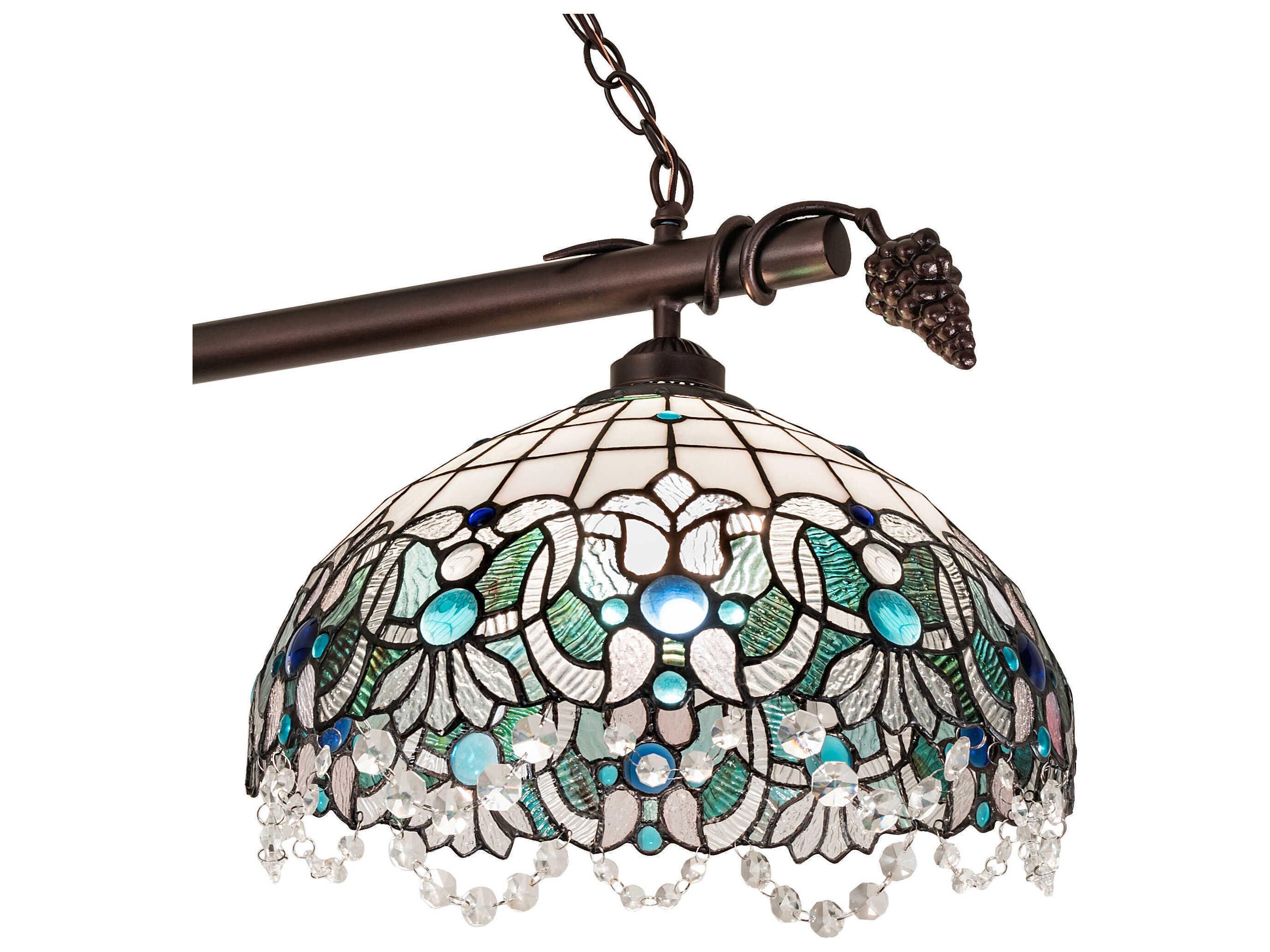 Meyda Angelica 3-Light Mahogany Bronze Traditional Dome Island Pendant